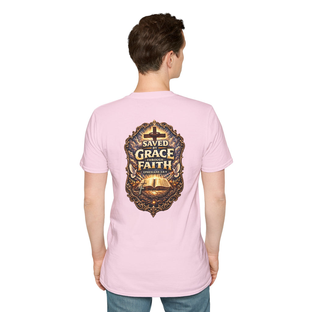 "Saved by Grace" (Alt Design) (Design on Back/Logo on Front)