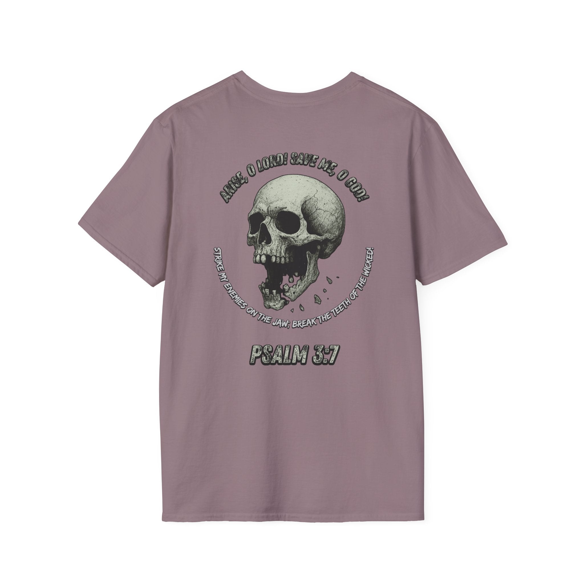Psalm 3:7 - "Arise, O LORD!" (Monochrome) (Design on Back/Logo on Front)