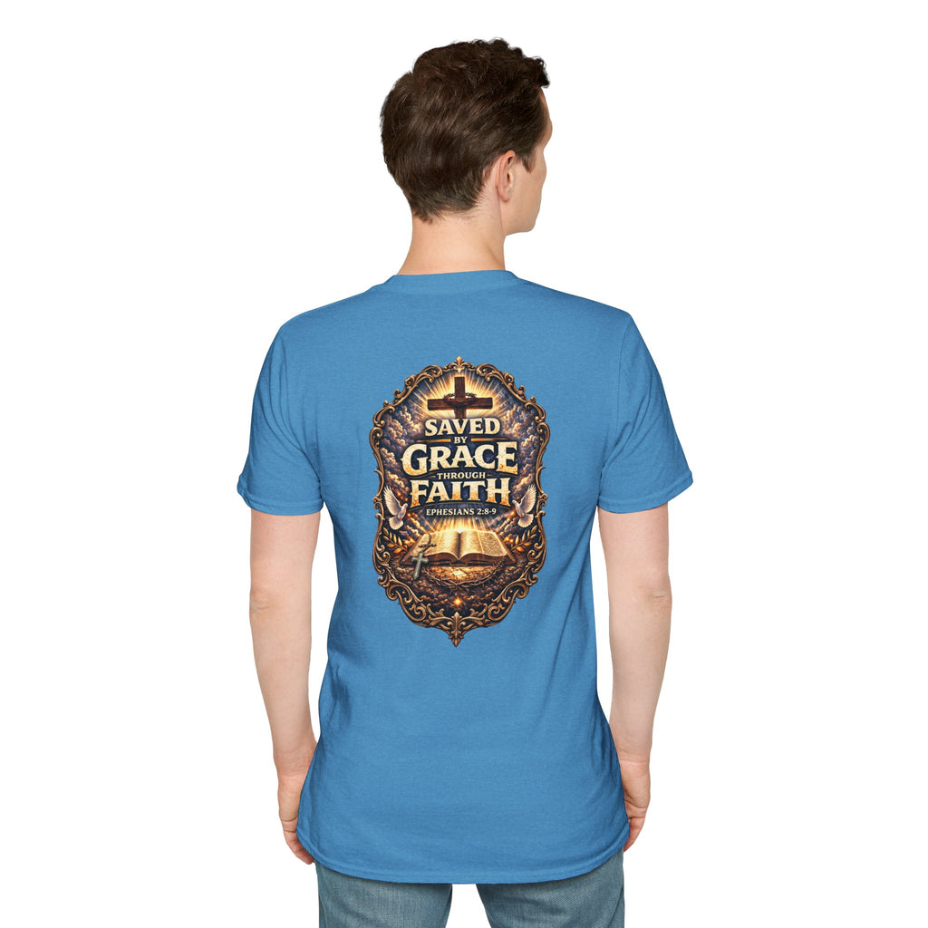 "Saved by Grace" (Alt Design) (Design on Back/Logo on Front)
