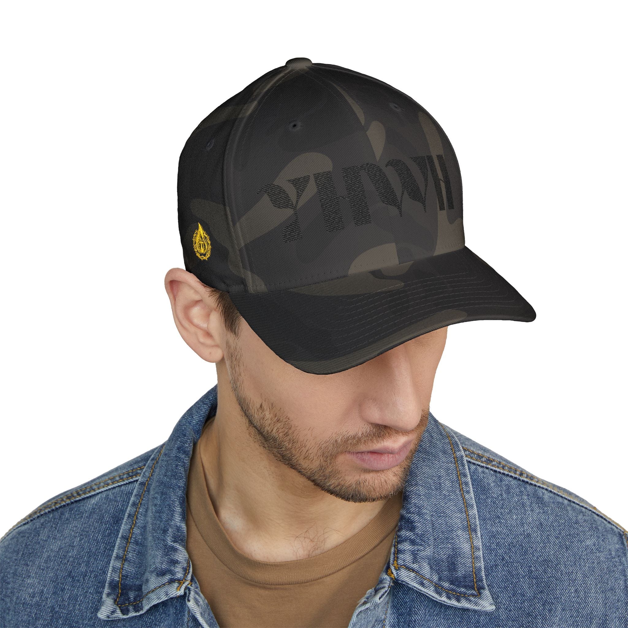 Signature Series "YHWH" FlexFit Closed-Back (Black) (Triple Embroidered)