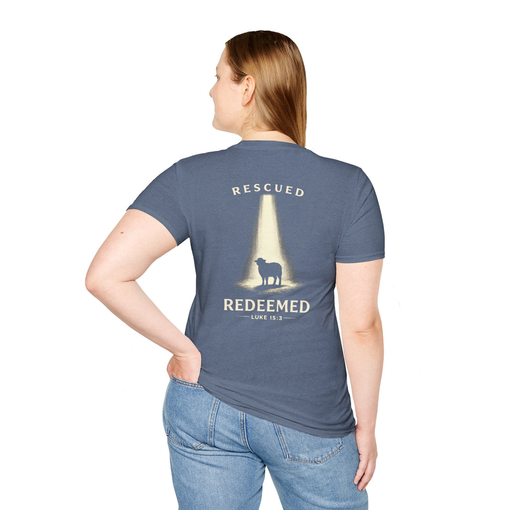 "Rescued and Redeemed" (Design on Back/Logo on Front)