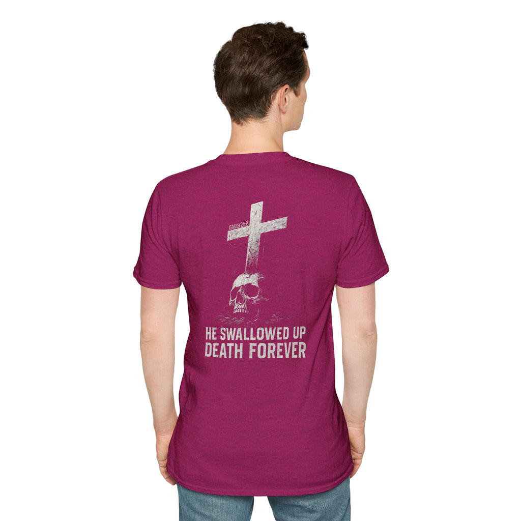 "Swallowed Death" (Light) (Design on Back/Logo on Front)