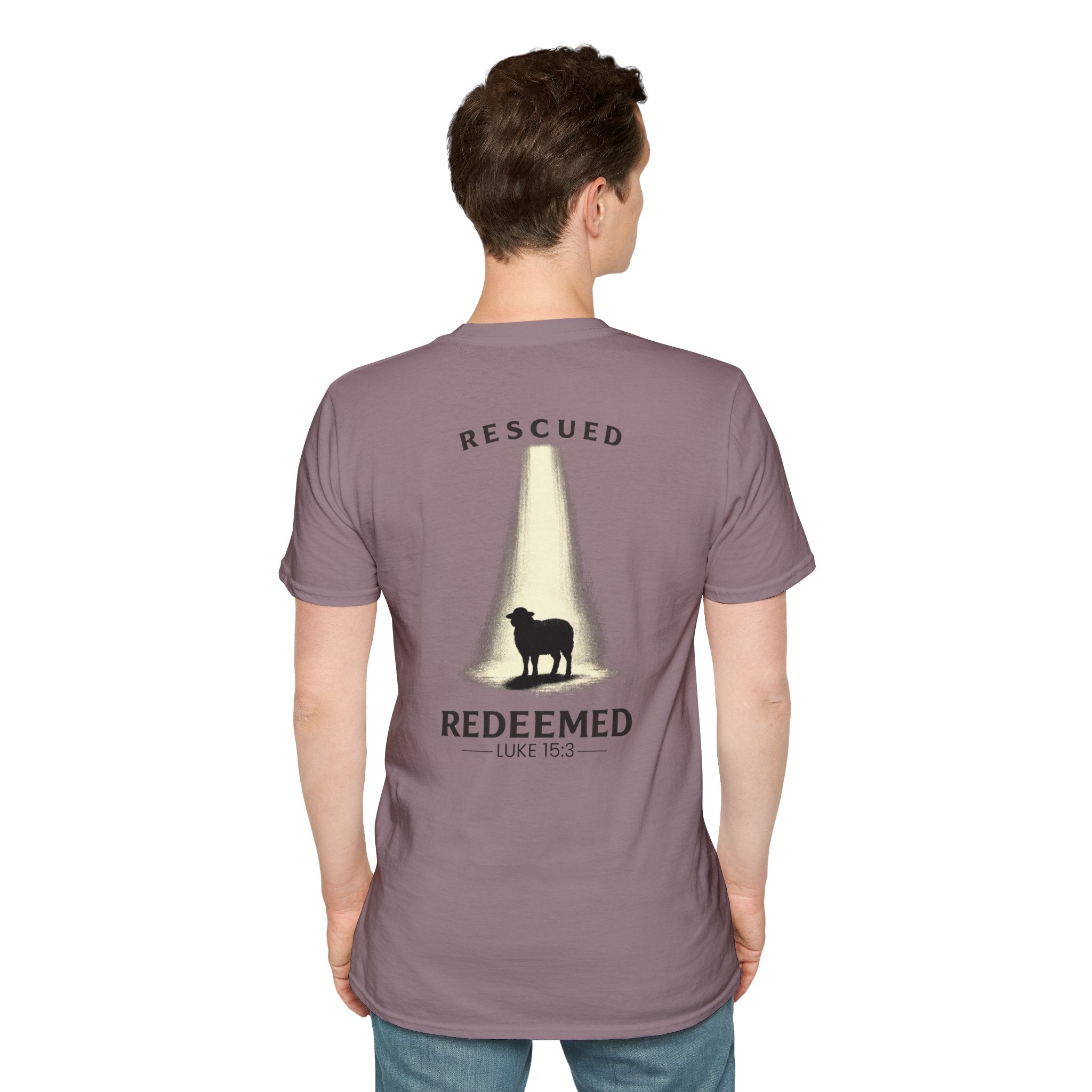 "Rescued and Redeemed" - Black Sheep Edition (Design on Back/Logo on Front)
