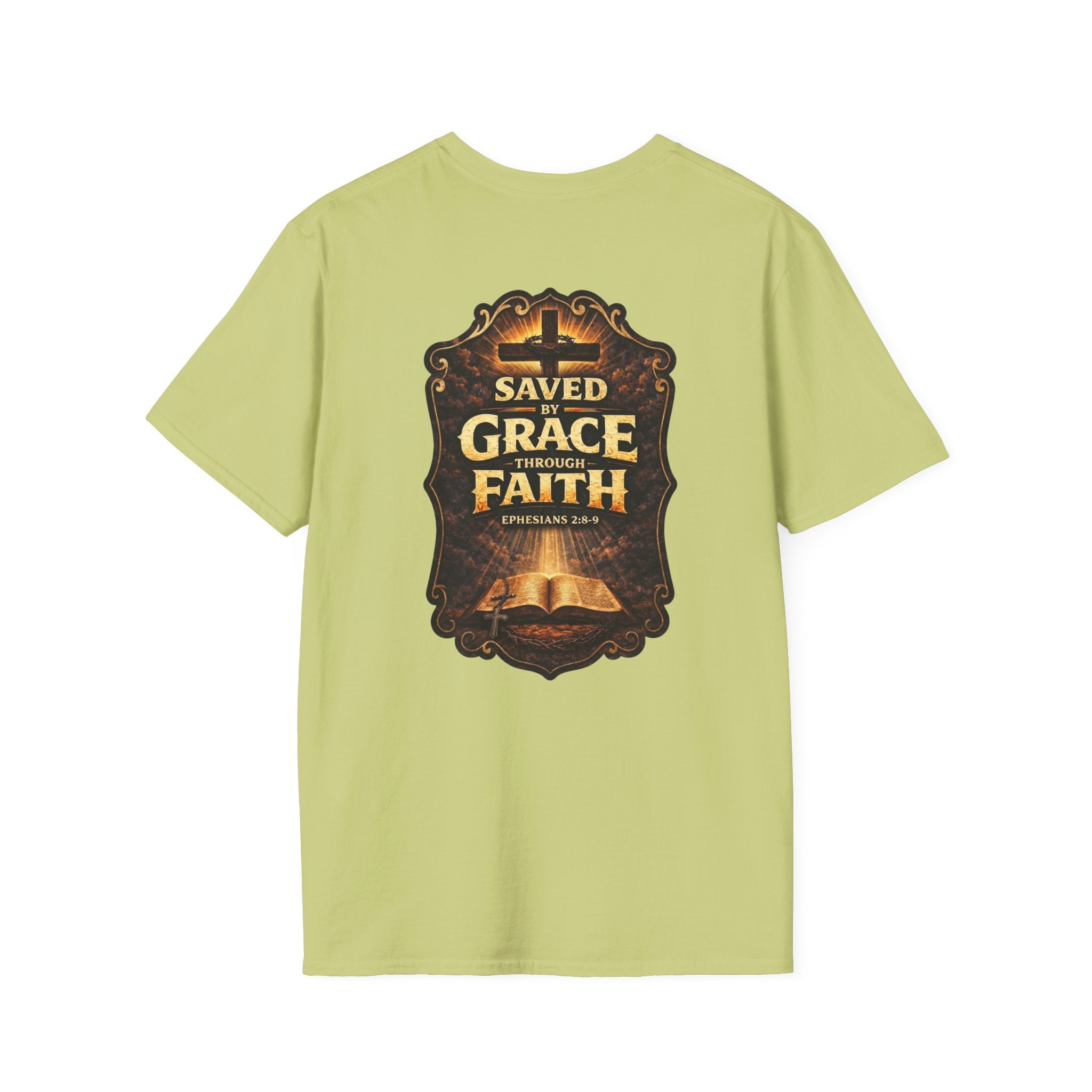 "Saved by Grace" (Design on Back/Logo on Front)