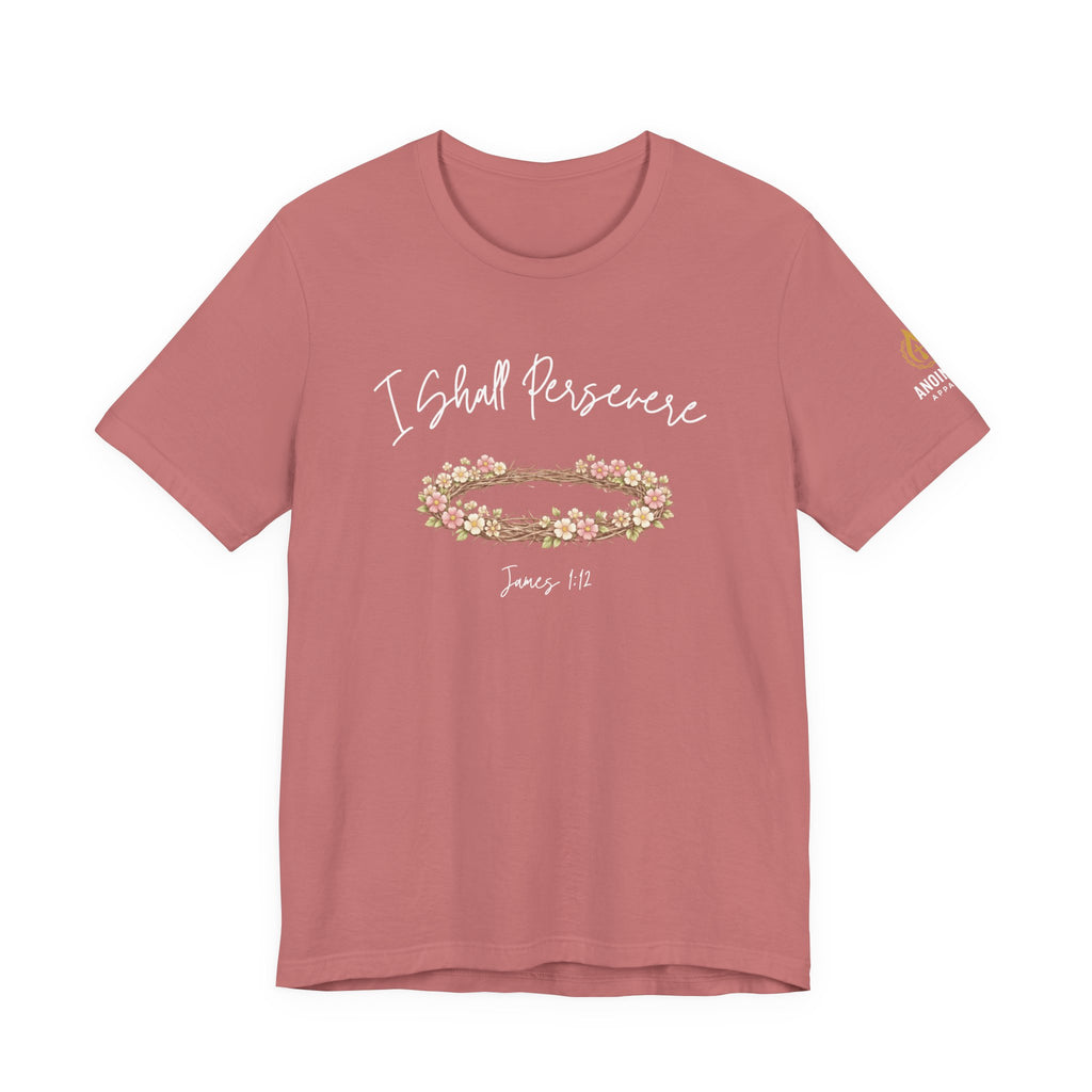 James 1:12 - "Crown of Life" (Ladies) (Design on Front/Logo on Sleeve)