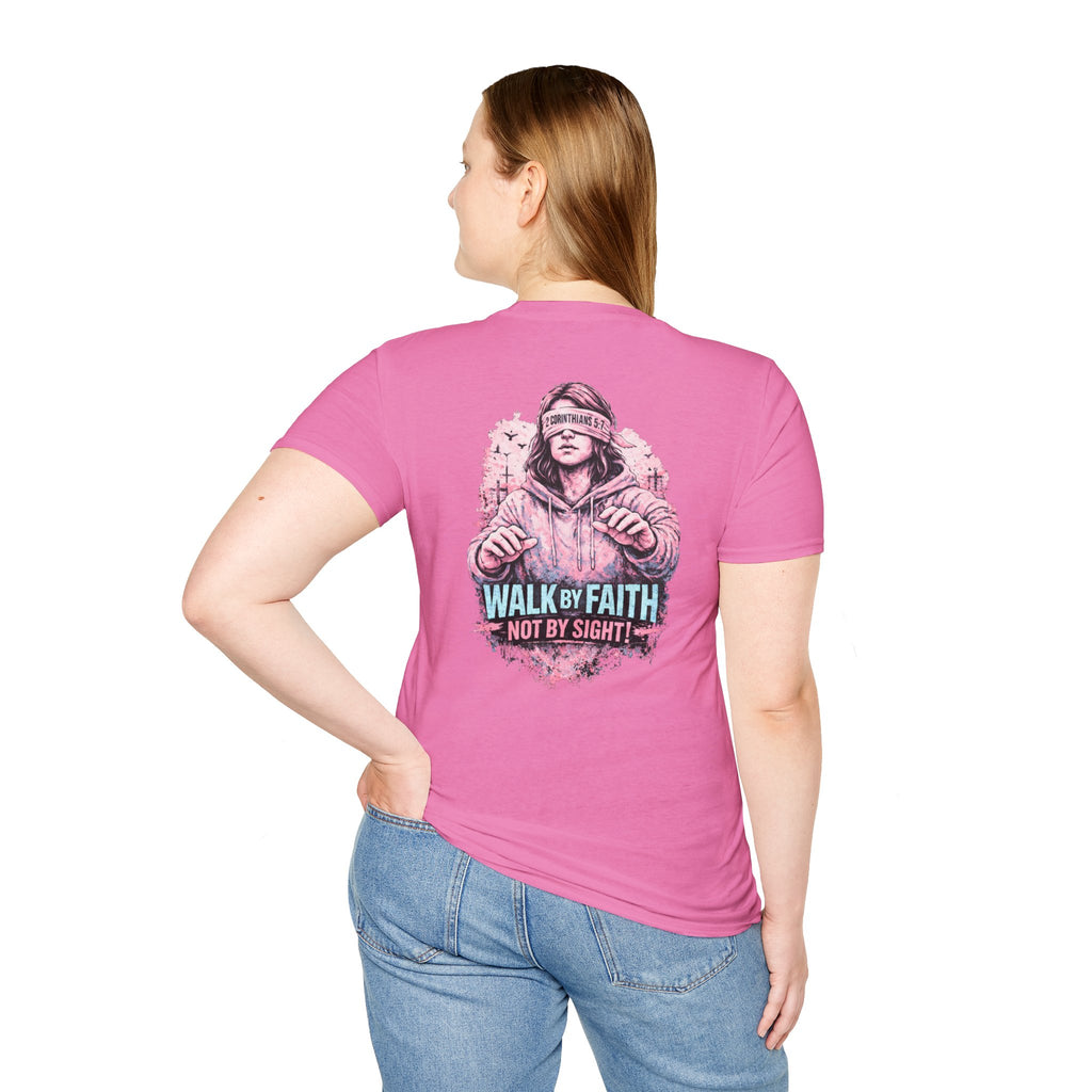 "Walk by Faith" (Ladies) (Design on Back/Logo on Front)