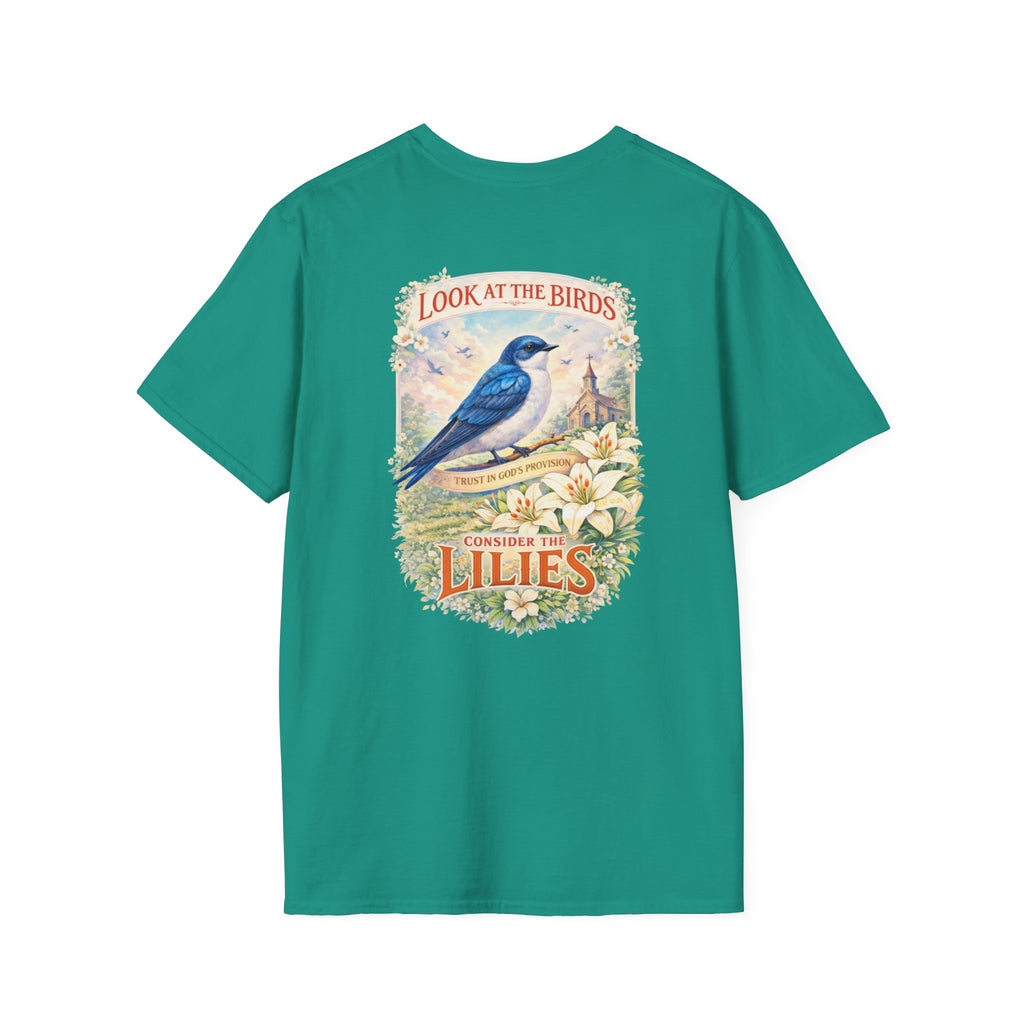 "Consider the Lilies" (Design on Back/Logo on Front)