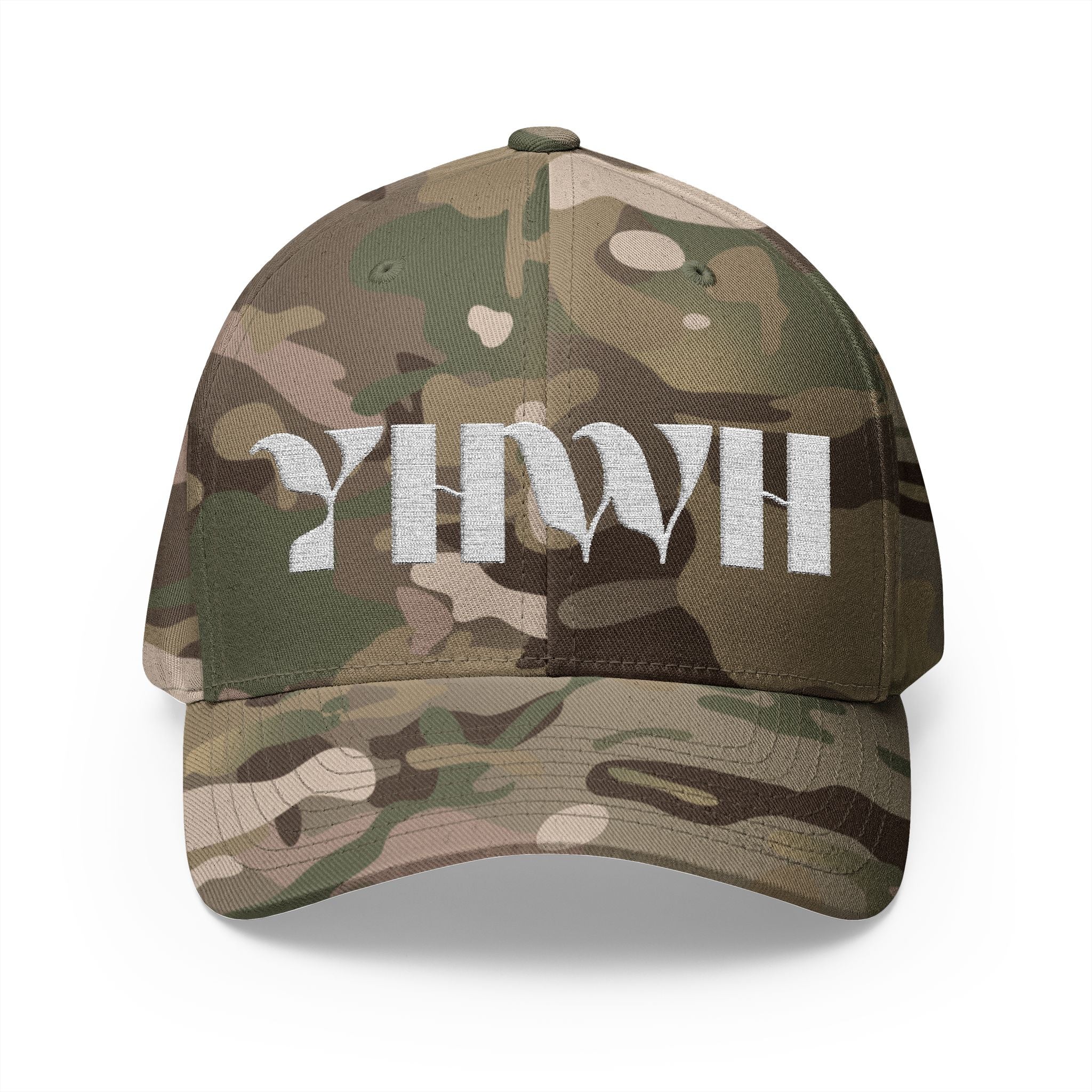 Signature Series "YHWH" FlexFit Closed-Back (White) (Triple Embroidered)
