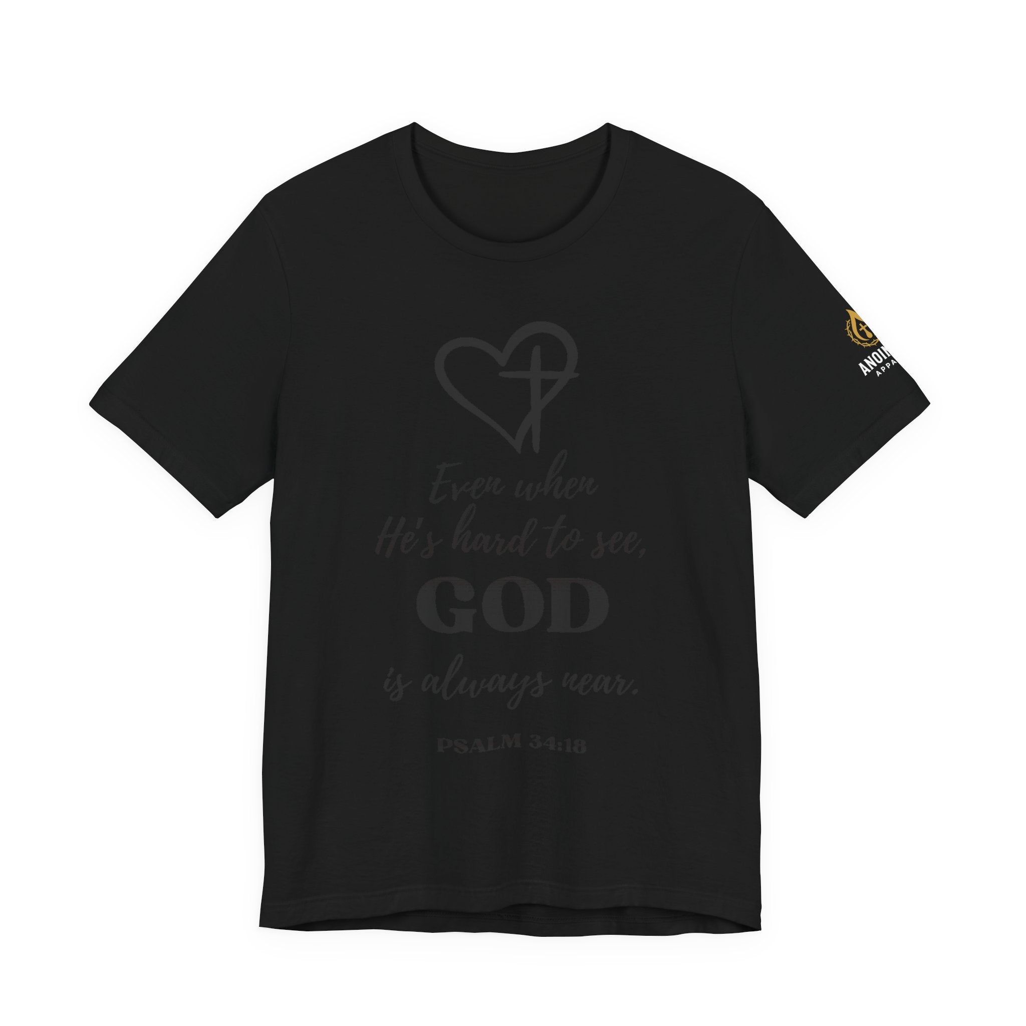 "God is Near" (Ladies) (Design on Front/Logo on Sleeve)