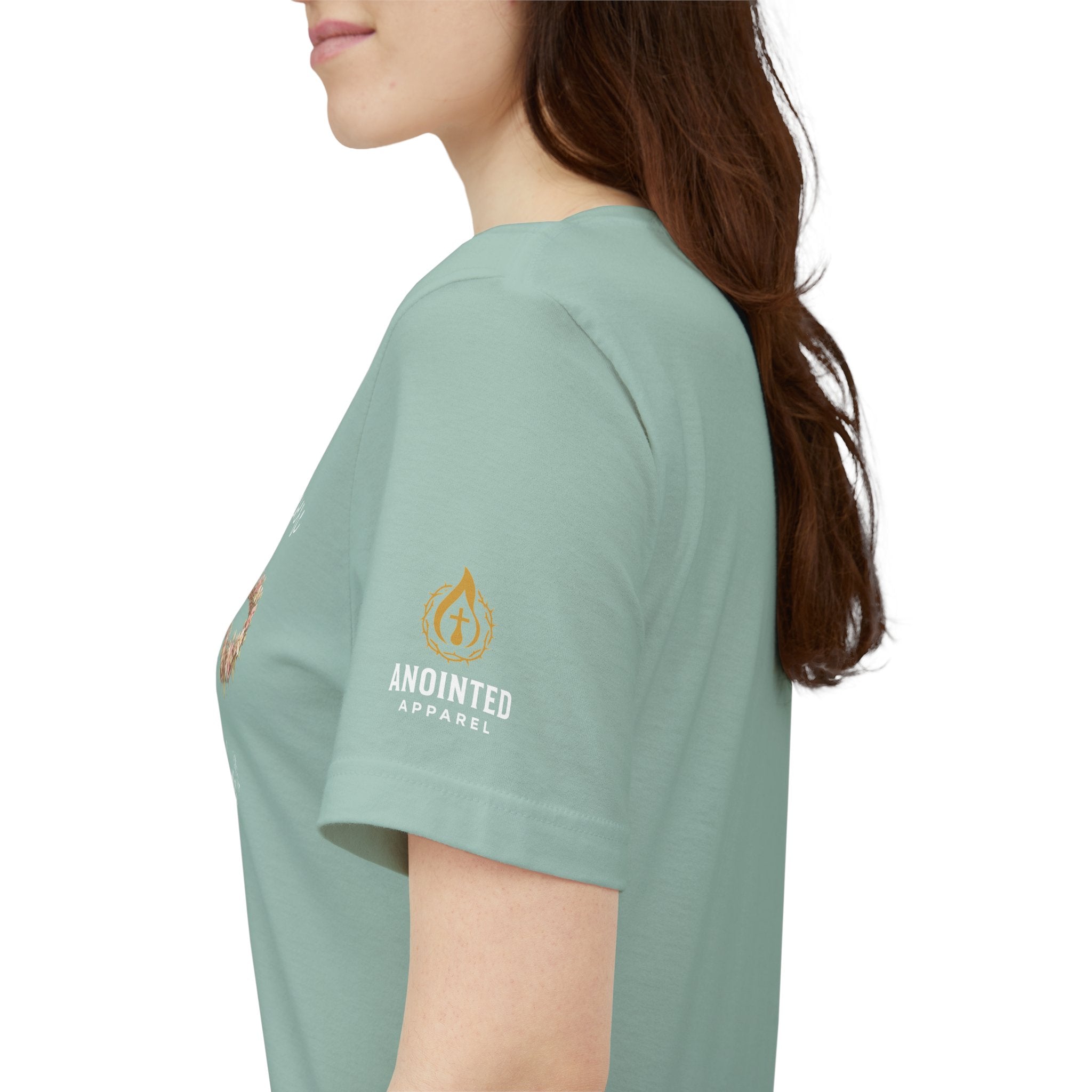 James 1:12 - "Crown of Life" (Ladies) (Design on Front/Logo on Sleeve)