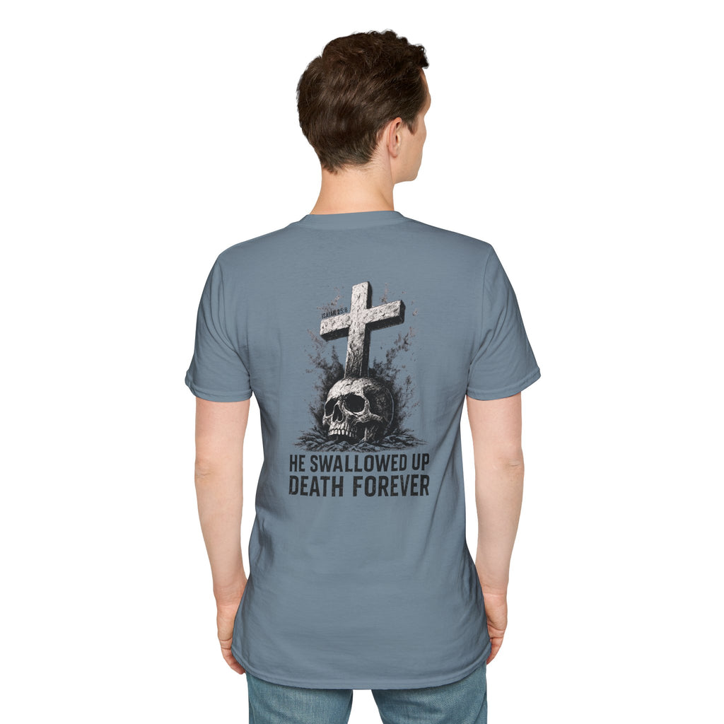 "Swallowed Death" (Dark) (Design on Back/Logo on Front)