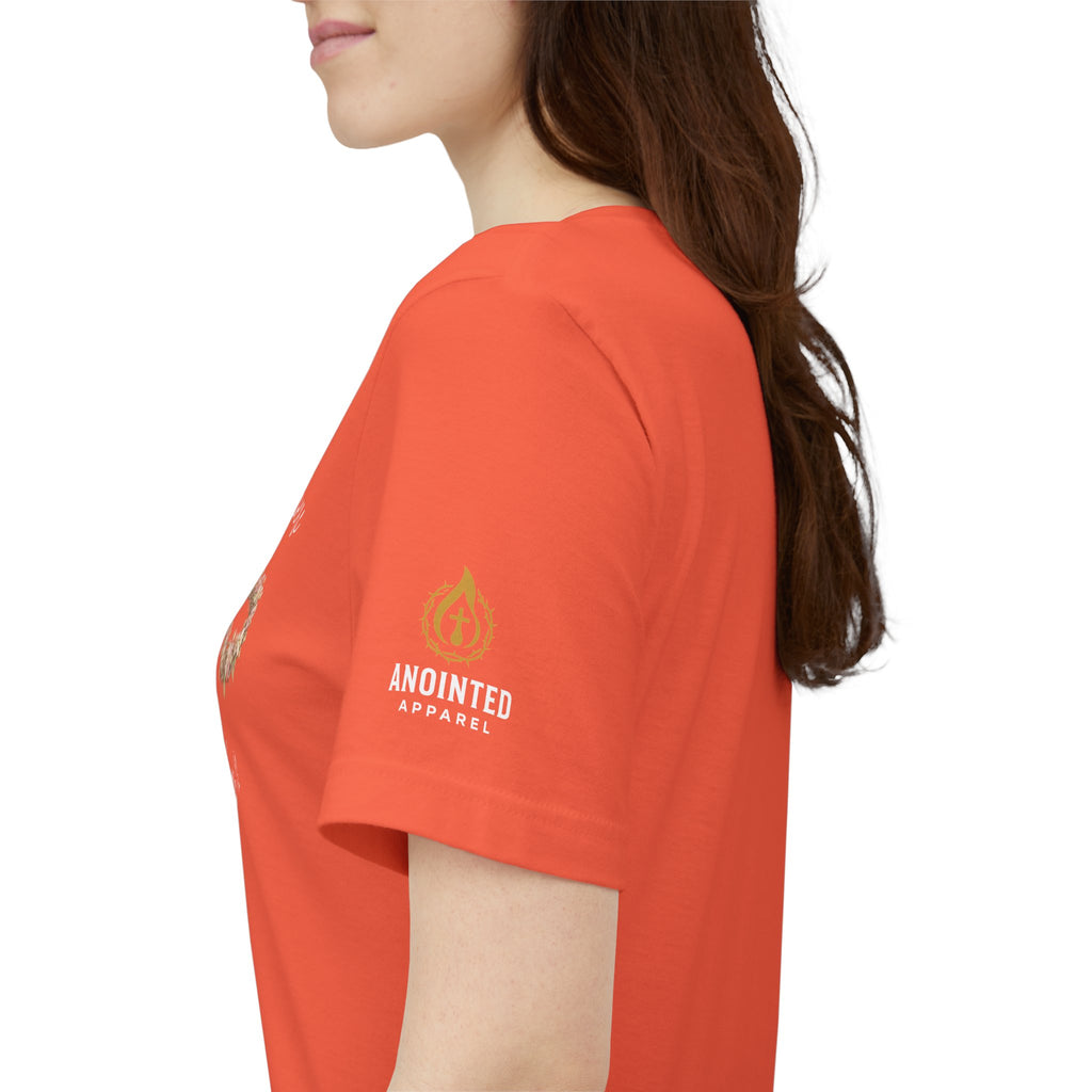 James 1:12 - "Crown of Life" (Ladies) (Design on Front/Logo on Sleeve)