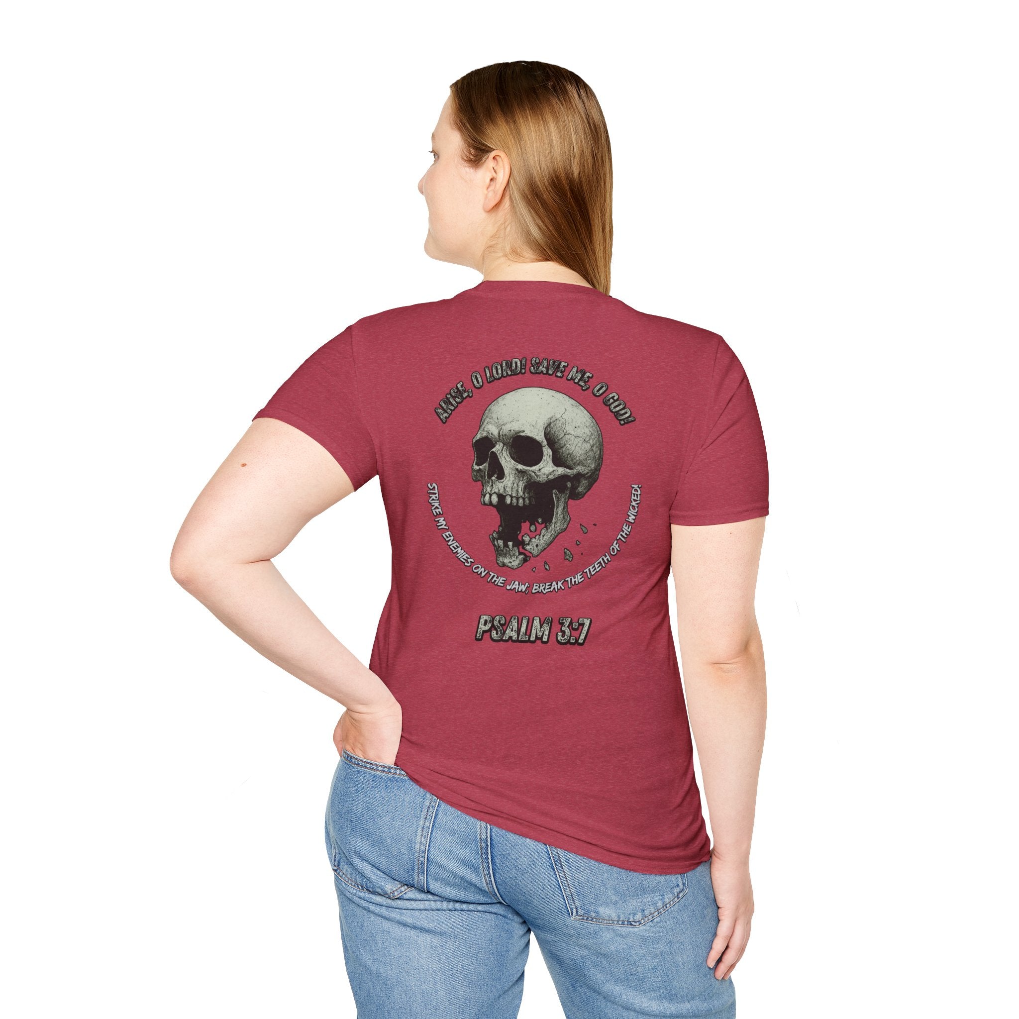 Psalm 3:7 - "Arise, O LORD!" (Monochrome) (Design on Back/Logo on Front)