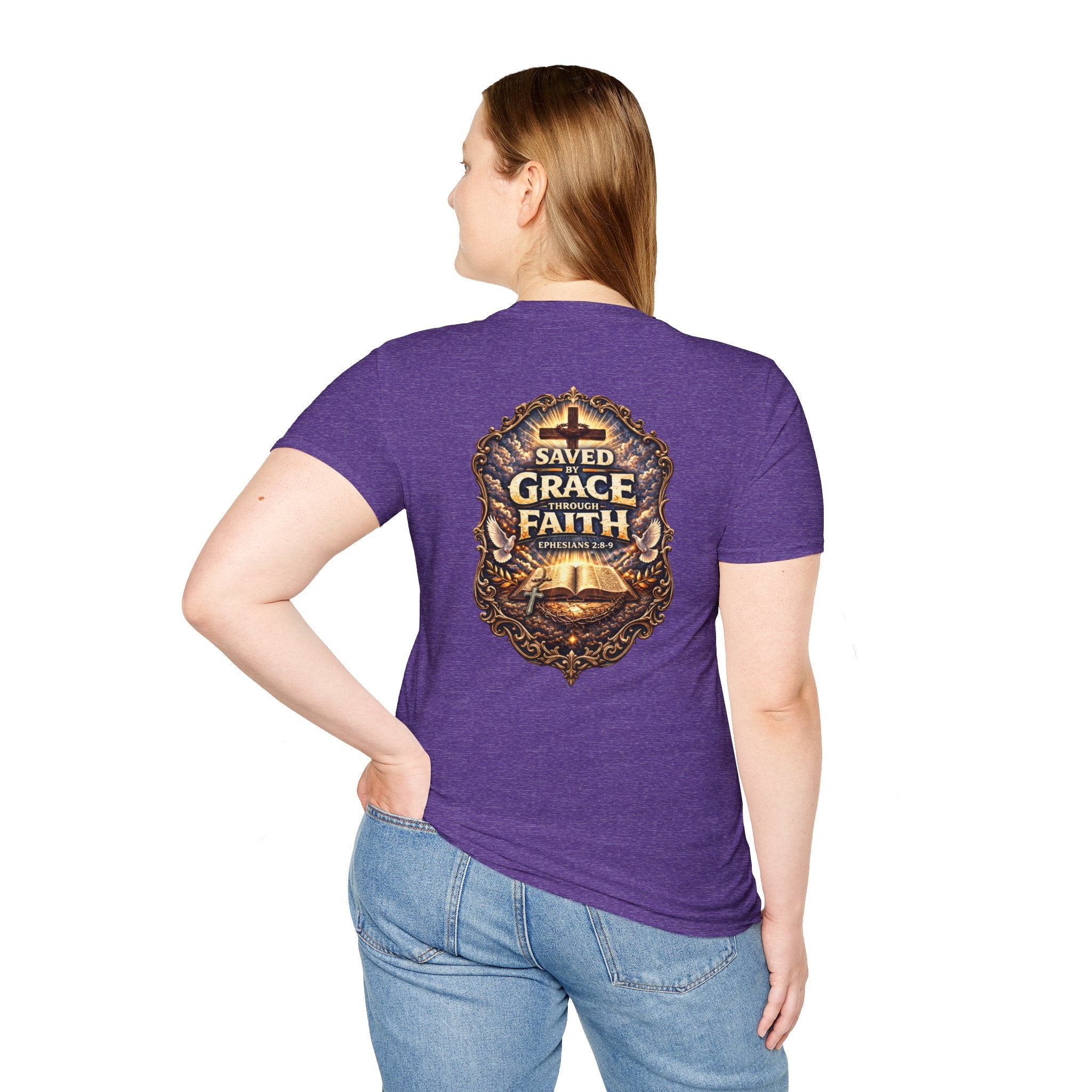"Saved by Grace" (Alt Design) (Design on Back/Logo on Front)