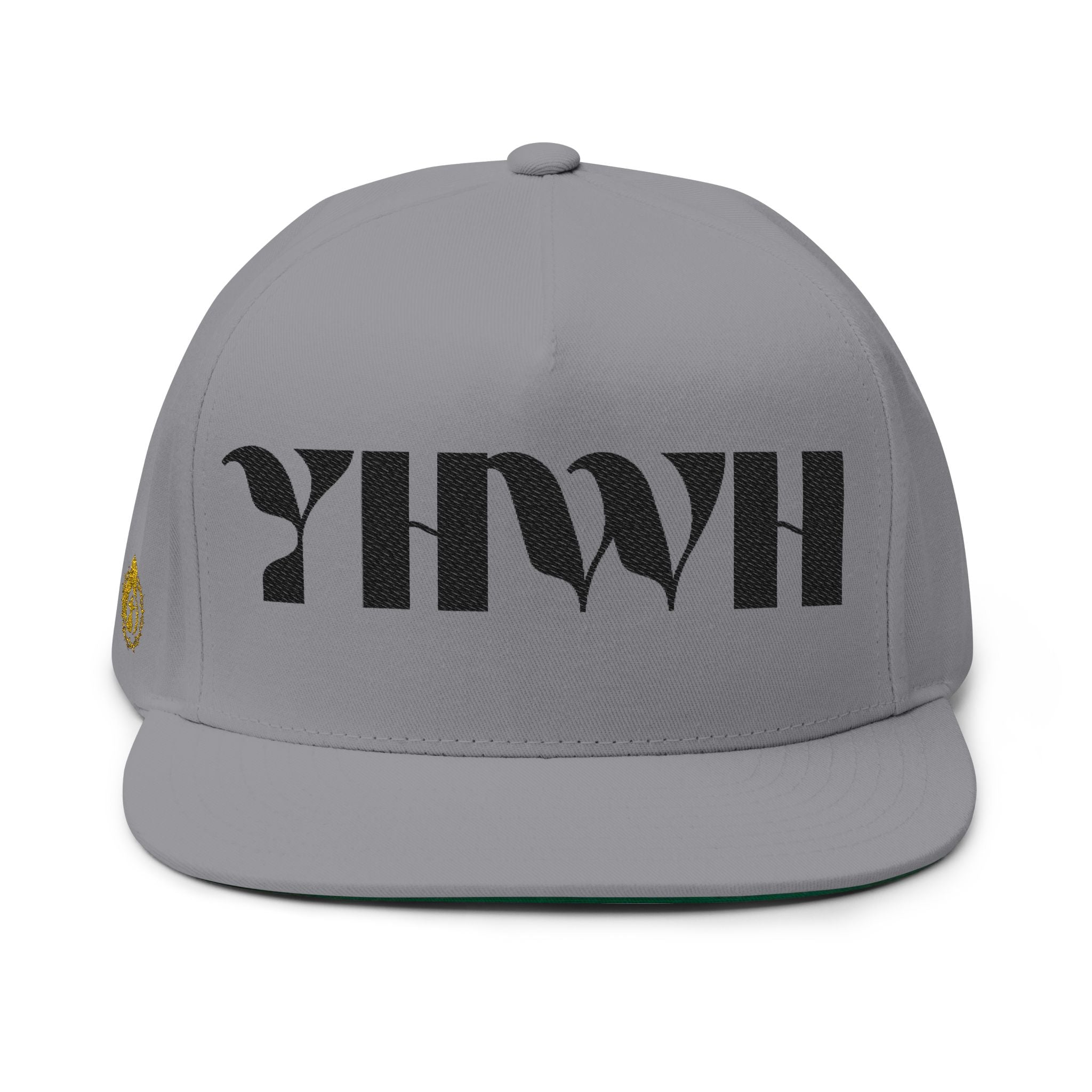 Signature Series "YHWH" (Black) Flat Bill Snap Back (Triple Embroidered)