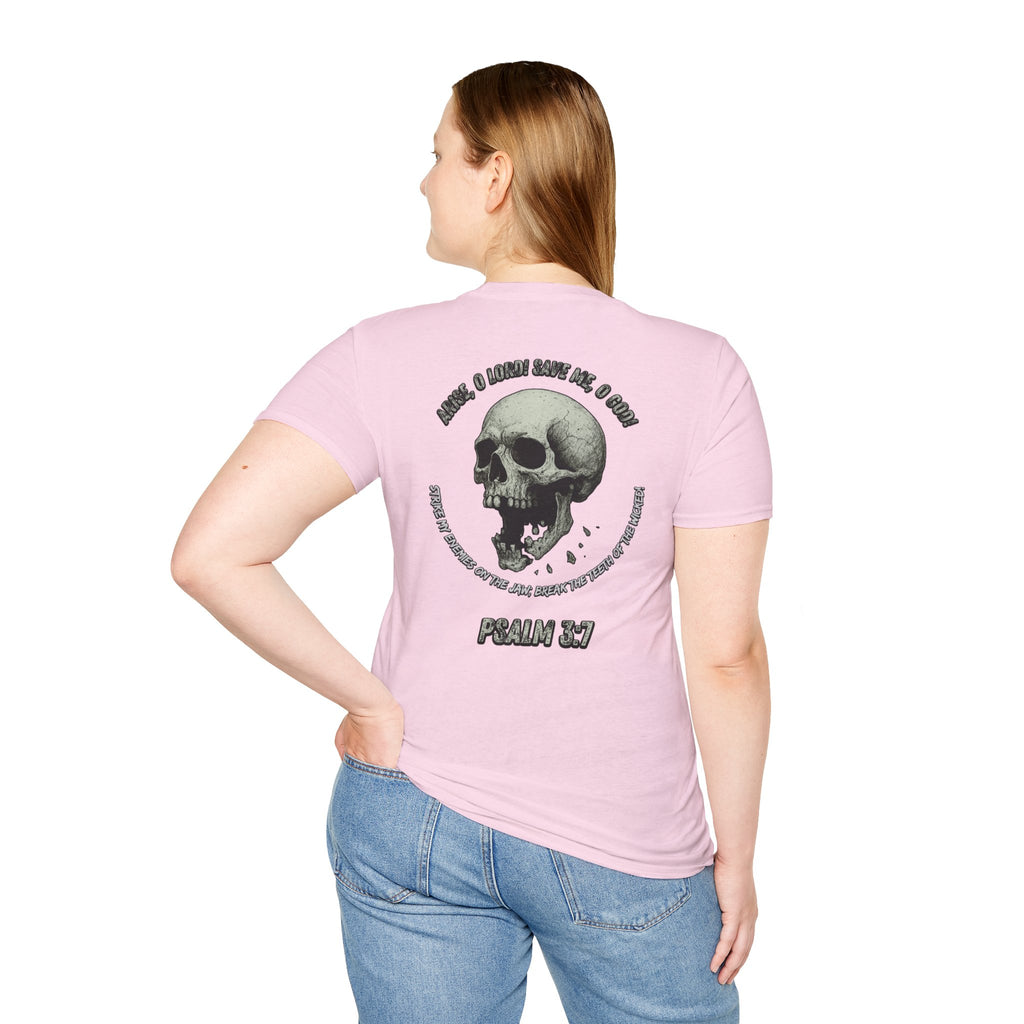 Psalm 3:7 - "Arise, O LORD!" (Monochrome) (Design on Back/Logo on Front)