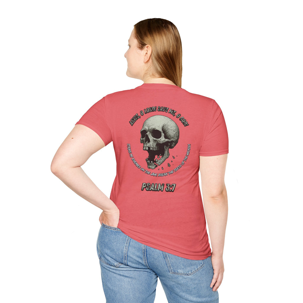Psalm 3:7 - "Arise, O LORD!" (Monochrome) (Design on Back/Logo on Front)