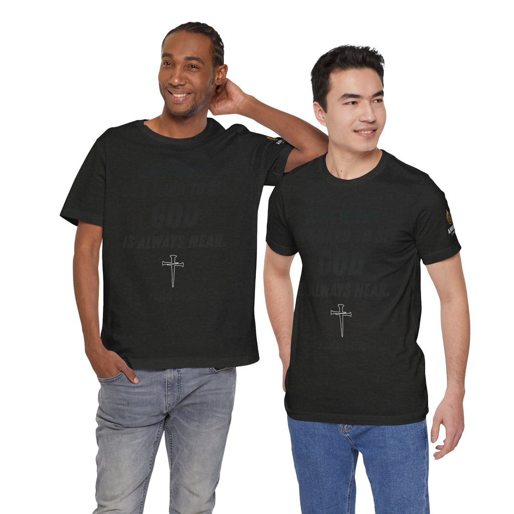 "God is Near" (Design on Front/Logo on Sleeve)