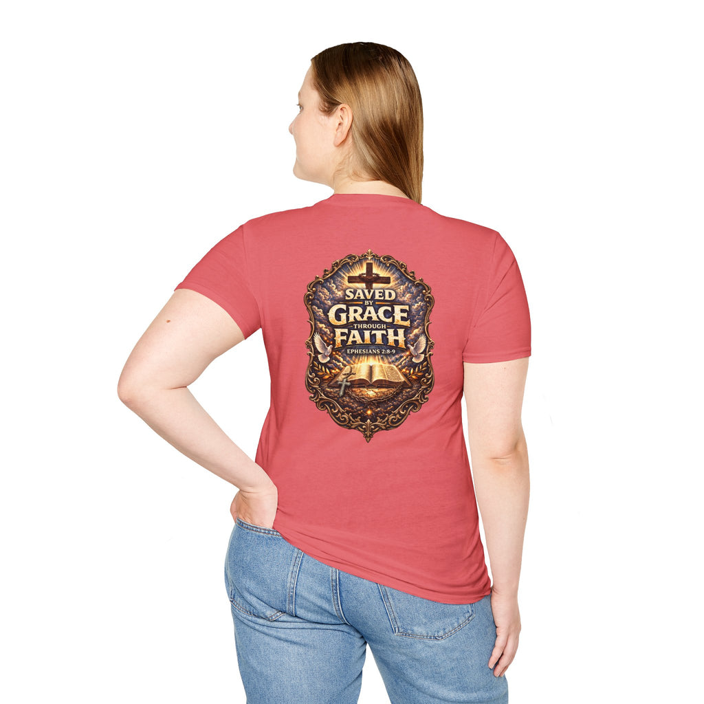 "Saved by Grace" (Alt Design) (Design on Back/Logo on Front)