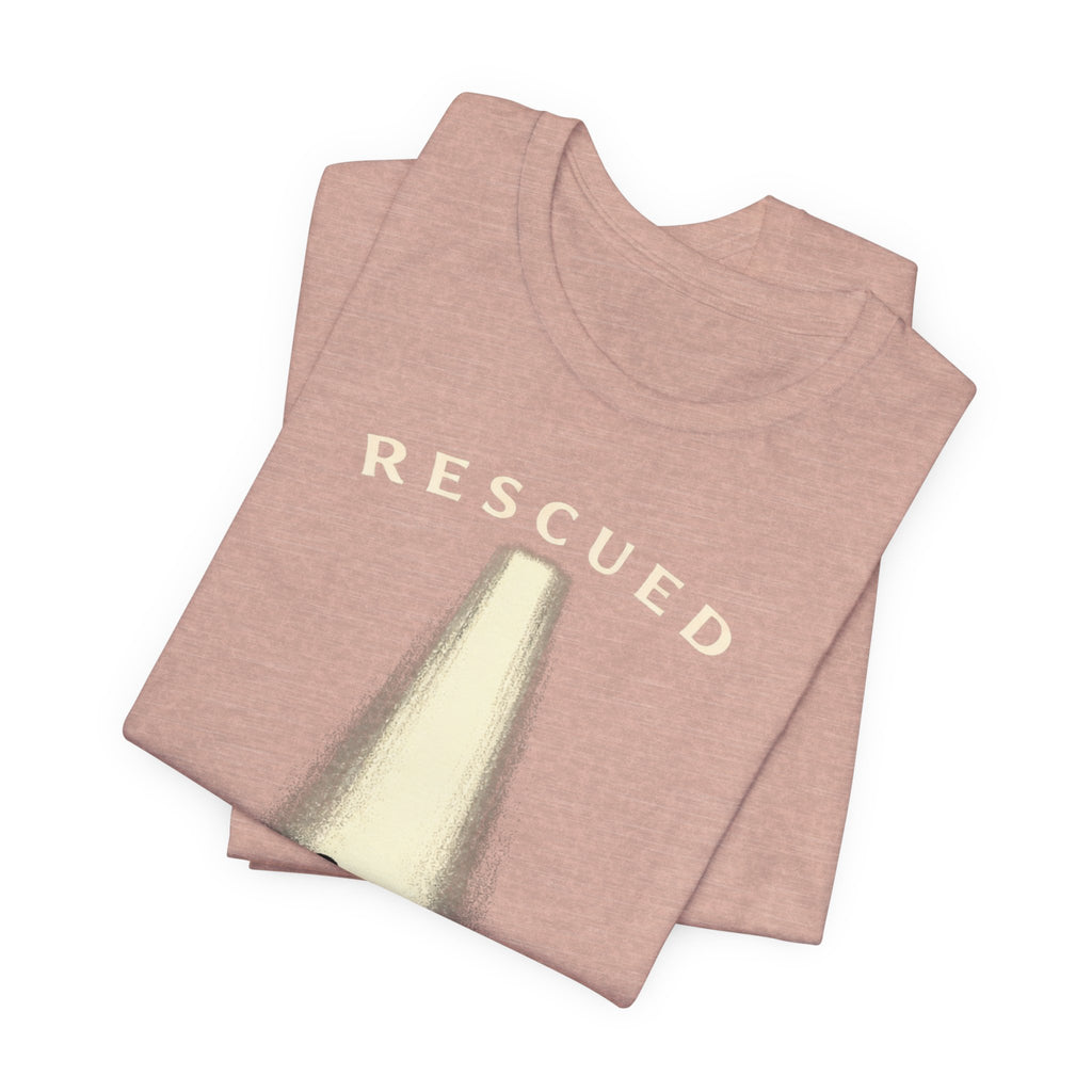Luke 15:3 "Rescued and Redeemed" (Design on Front/Logo on Sleeve)