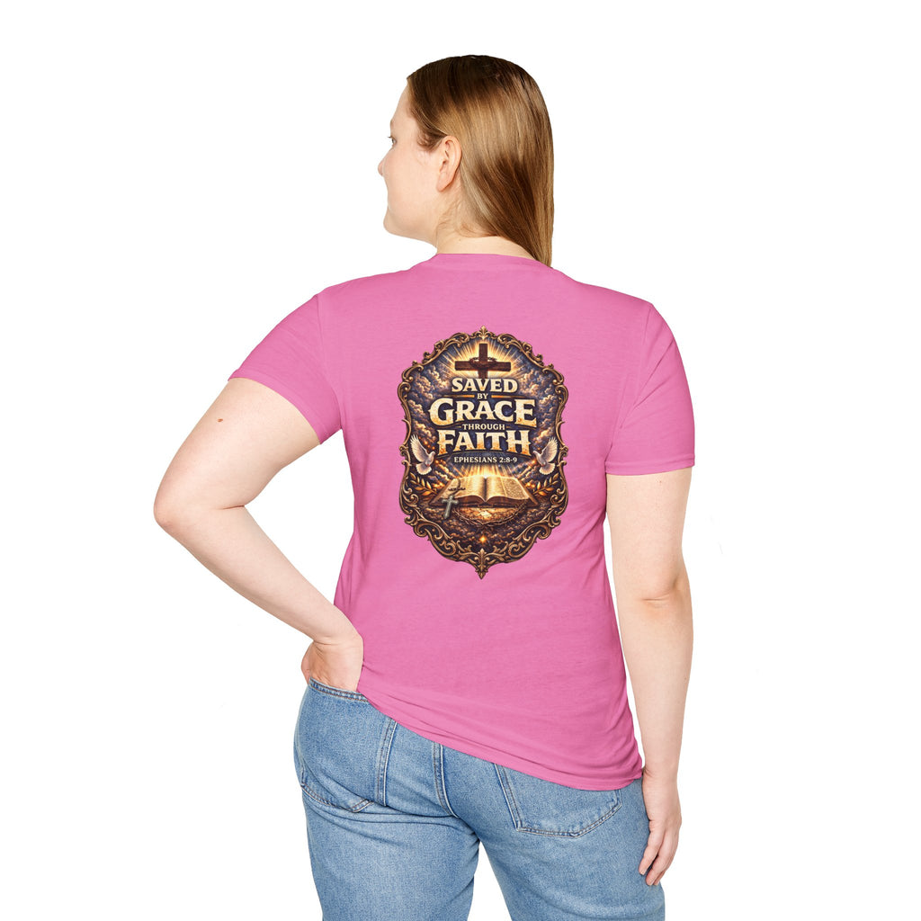 "Saved by Grace" (Alt Design) (Design on Back/Logo on Front)