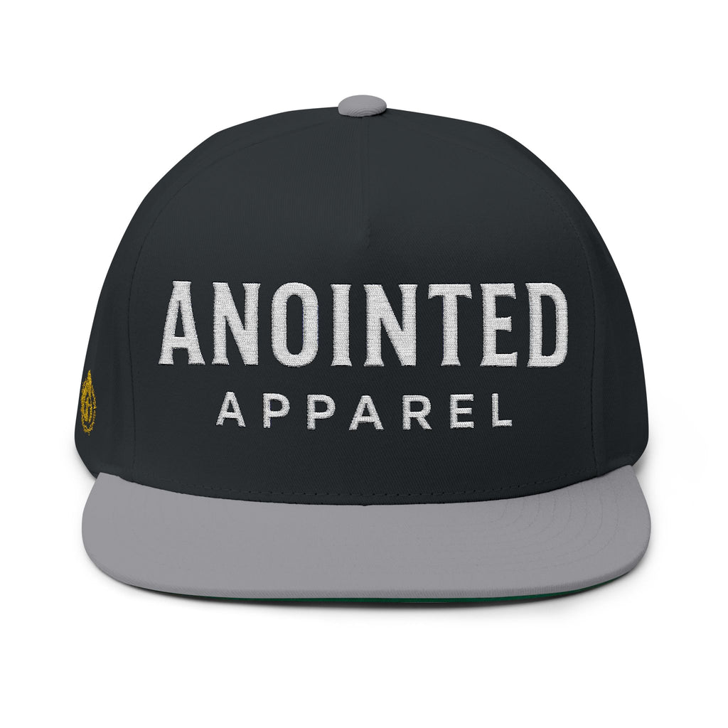 Halo Series "Anointed" Flat Bill Snapback (White Lettering/Black Outline) (Embroidered Front/Side)