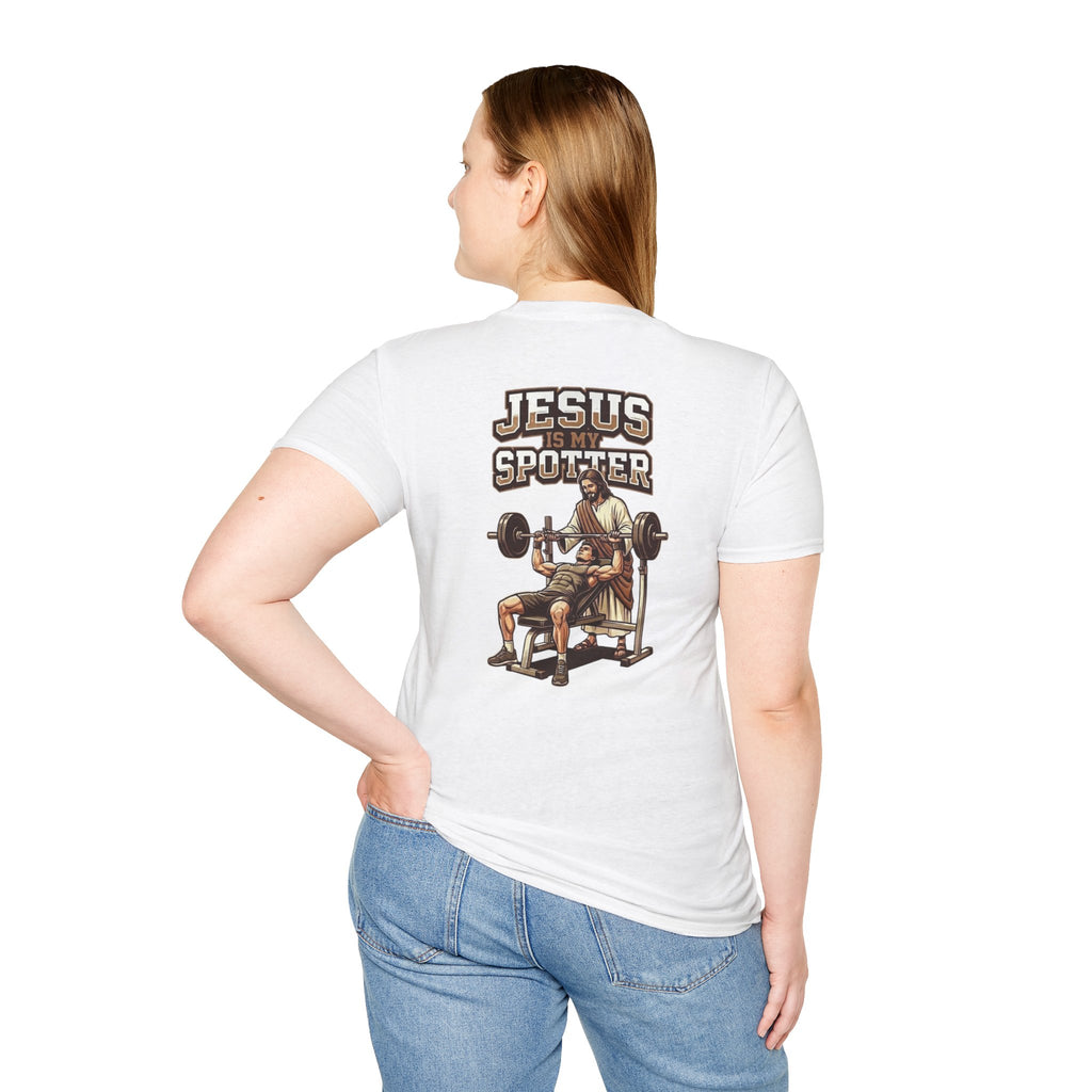 "Jesus Is My Spotter" (Design on Back/Logo on Front)