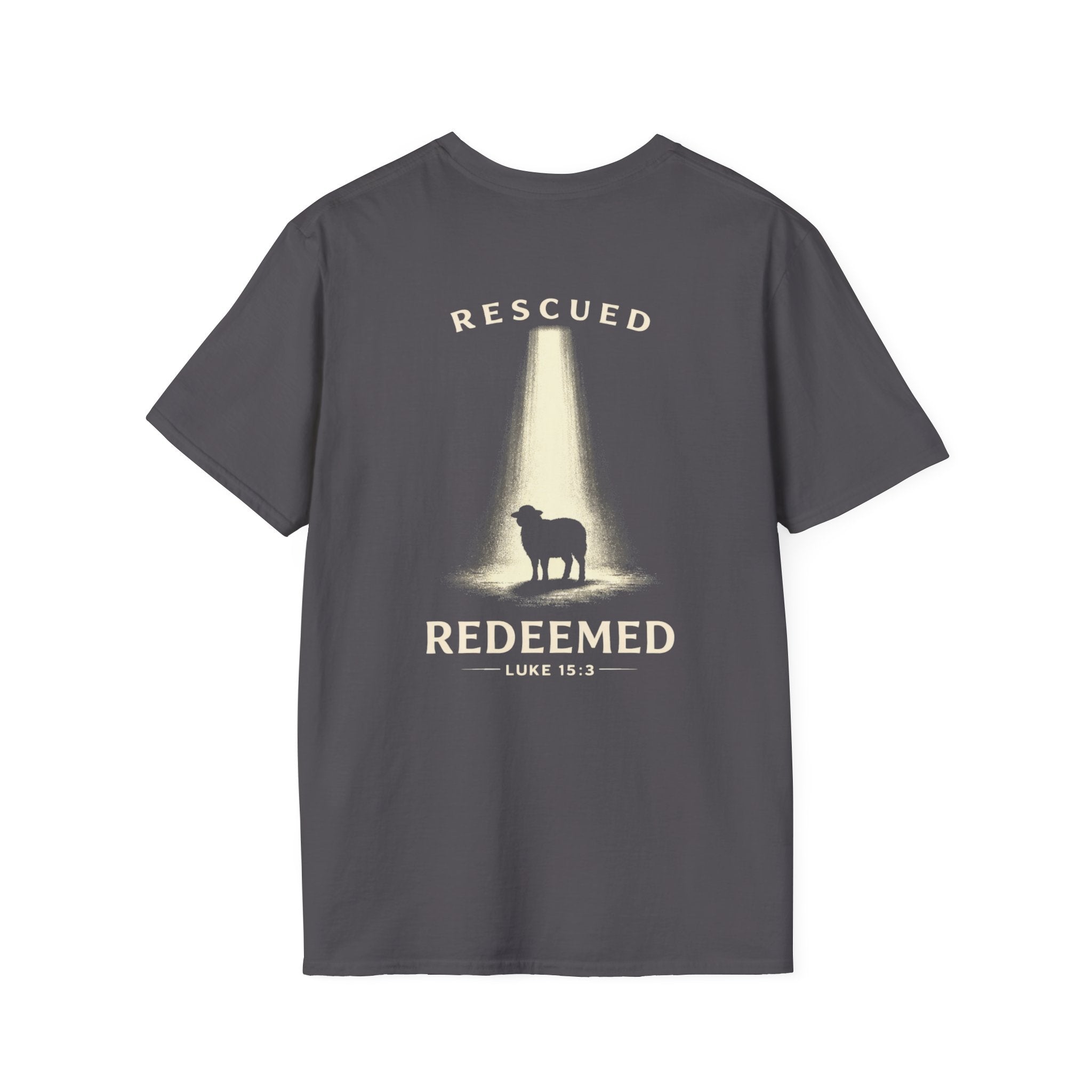 "Rescued and Redeemed" (Design on Back/Logo on Front)