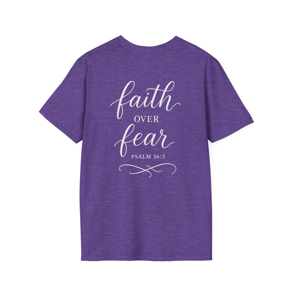 "Faith Over Fear" (Ladies) (Design on Back/Logo on Front)