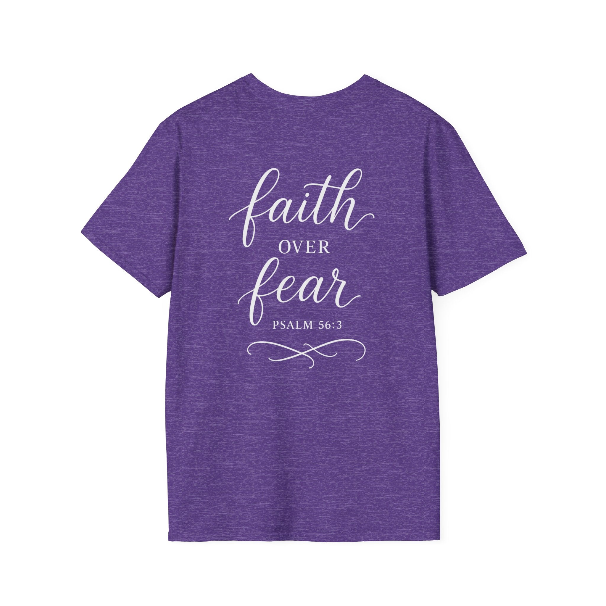 "Faith Over Fear" (Ladies) (Design on Back/Logo on Front)