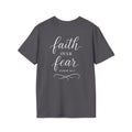 "Faith Over Fear" (Ladies) (Design on Back/Logo on Front)
