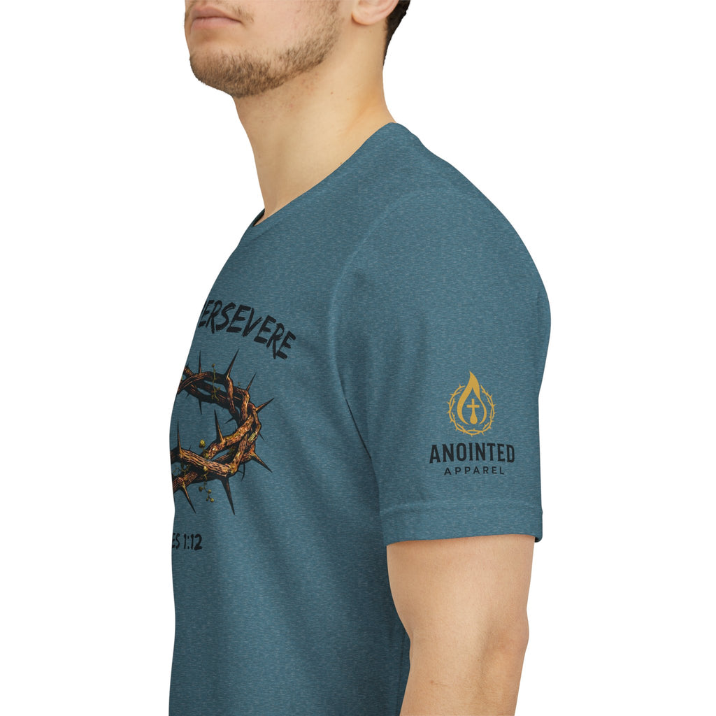 James 1:12 "Crown of Life" (Design on Front/Logo on Sleeve)