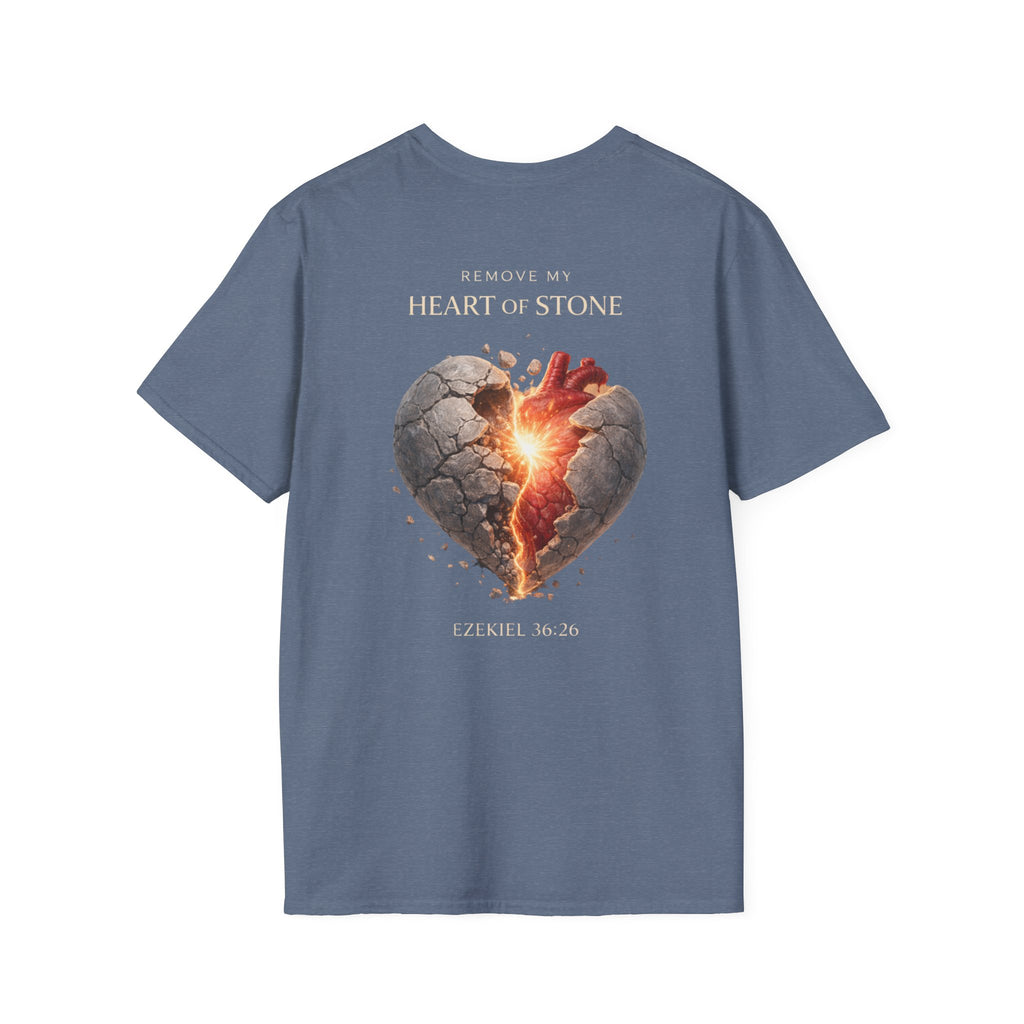 Ezekiel 36:26 - "Heart of Flesh" (Ladies) (Design on Back/Logo on Front)