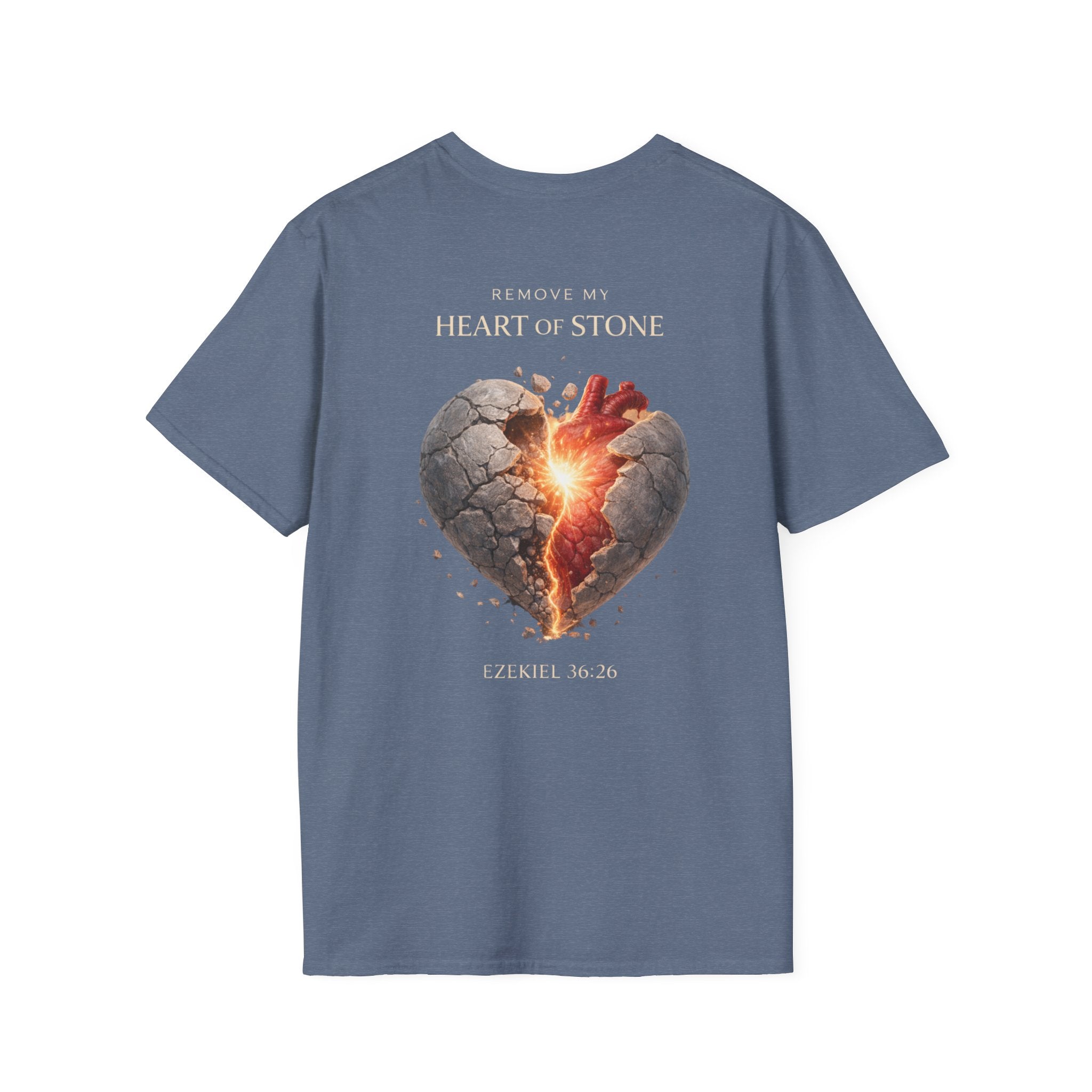 Ezekiel 36:26 - "Heart of Flesh" (Ladies) (Design on Back/Logo on Front)