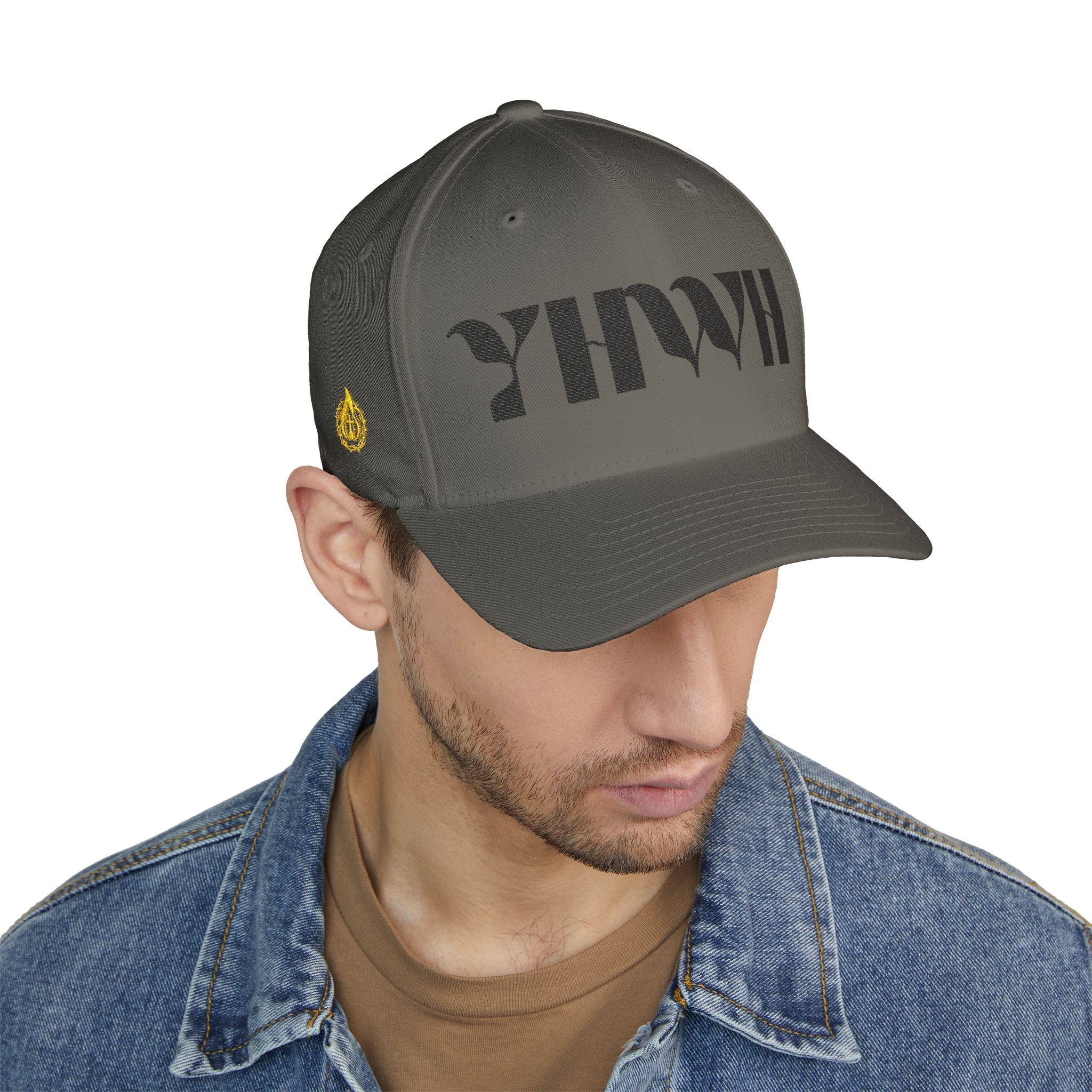 Signature Series "YHWH" FlexFit Closed-Back (Black) (Triple Embroidered)