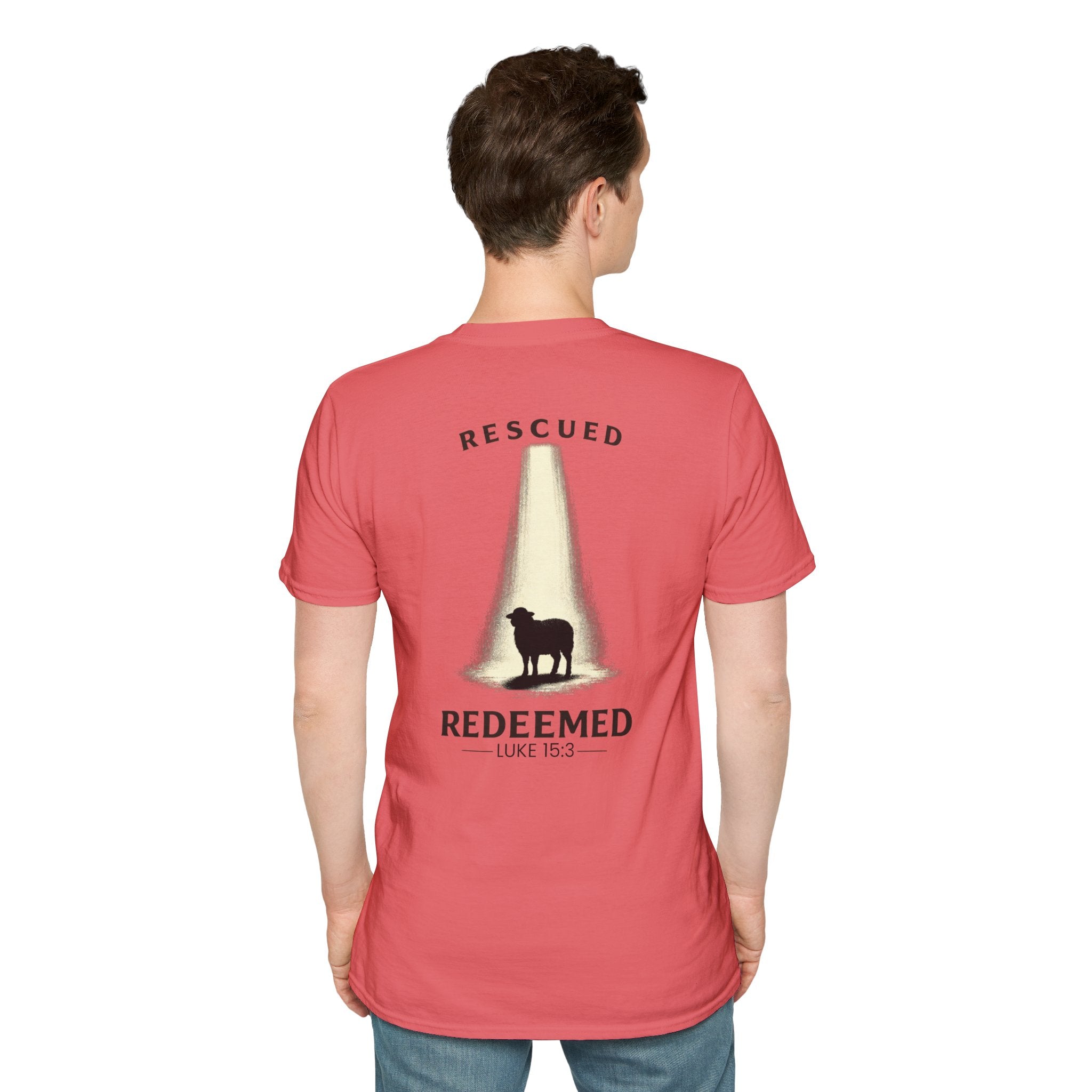 "Rescued and Redeemed" - Black Sheep Edition (Design on Back/Logo on Front)