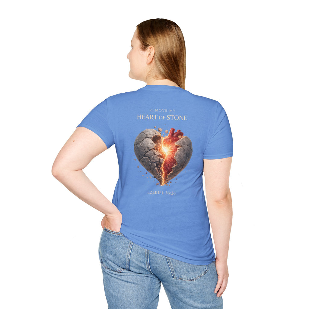 Ezekiel 36:26 - "Heart of Flesh" (Ladies) (Design on Back/Logo on Front)