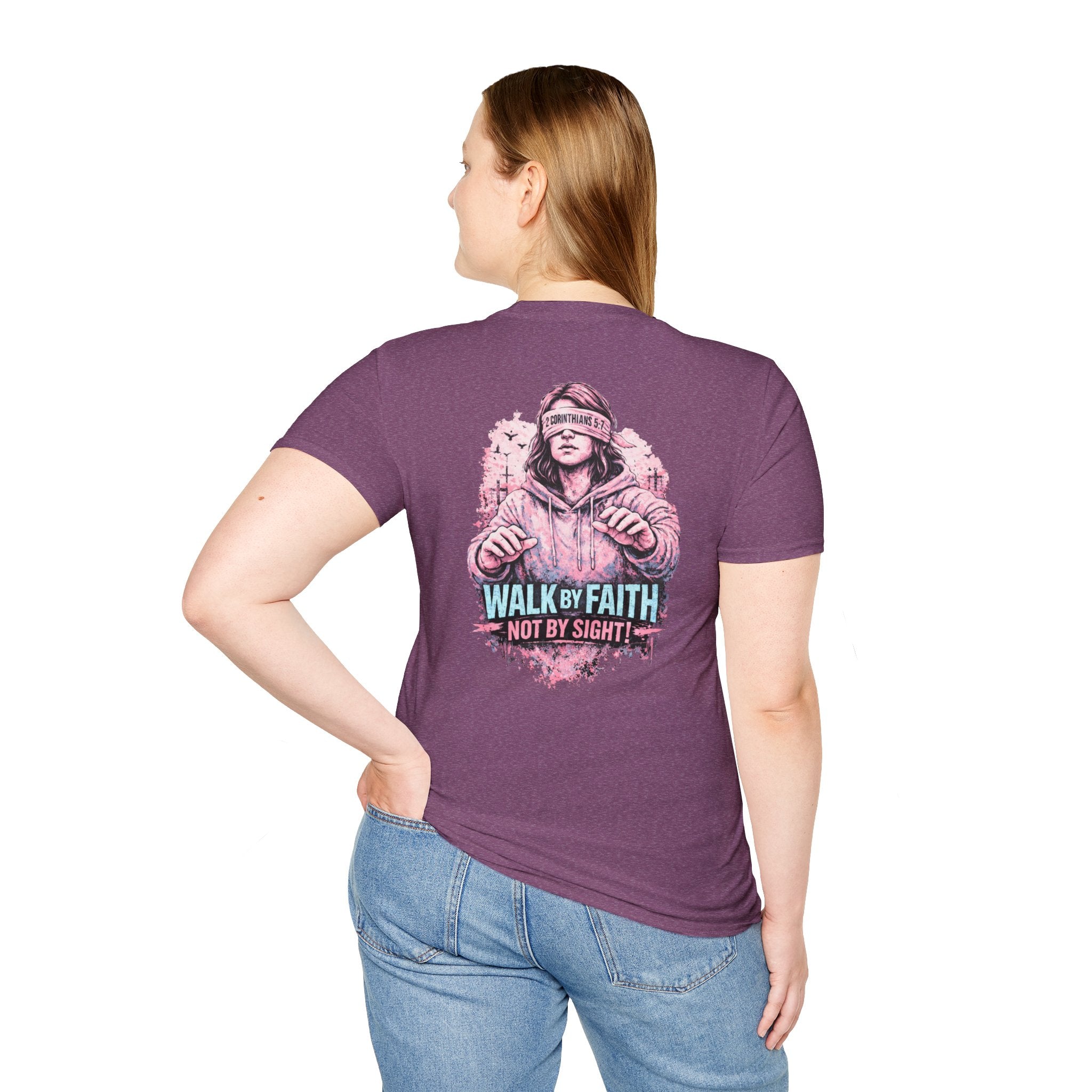 "Walk by Faith" (Ladies) (Design on Back/Logo on Front)