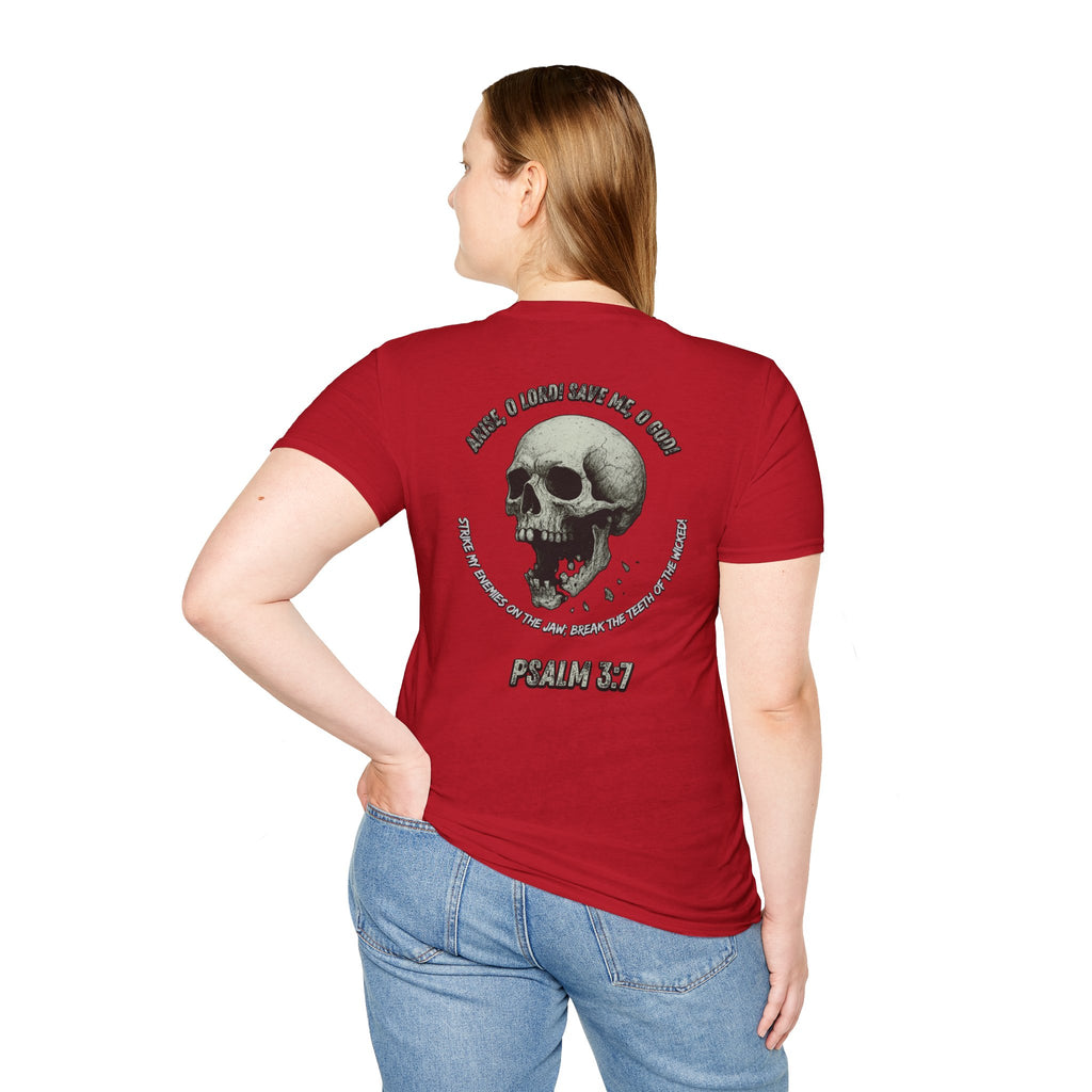 Psalm 3:7 - "Arise, O LORD!" (Monochrome) (Design on Back/Logo on Front)