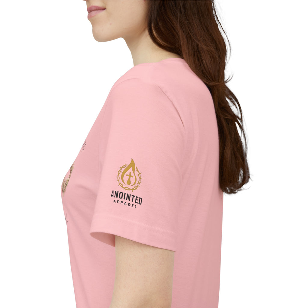 James 1:12 - "Crown of Life" (Ladies) (Design on Front/Logo on Sleeve)