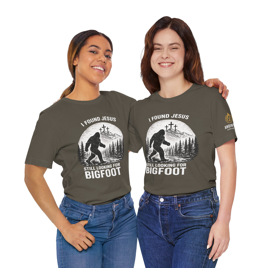 "Jesus and Bigfoot" (Design on Front/Logo on Sleeve)