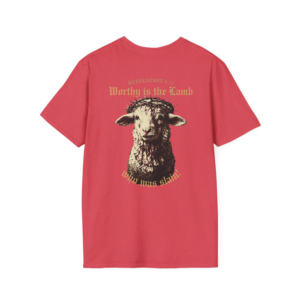Revelation 5:12 - "Worthy is the Lamb" (Design on Back/Logo on Front)