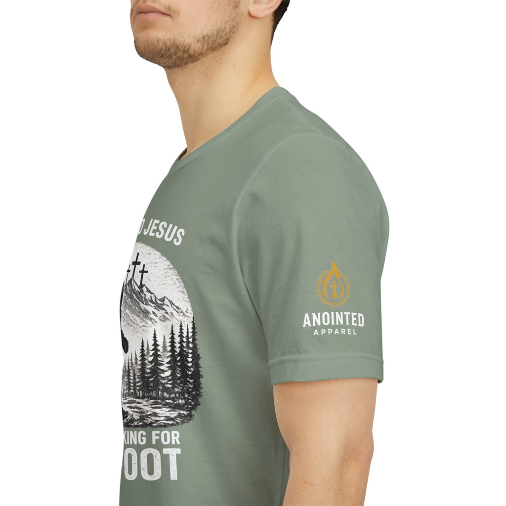 "Jesus and Bigfoot" (Design on Front/Logo on Sleeve)