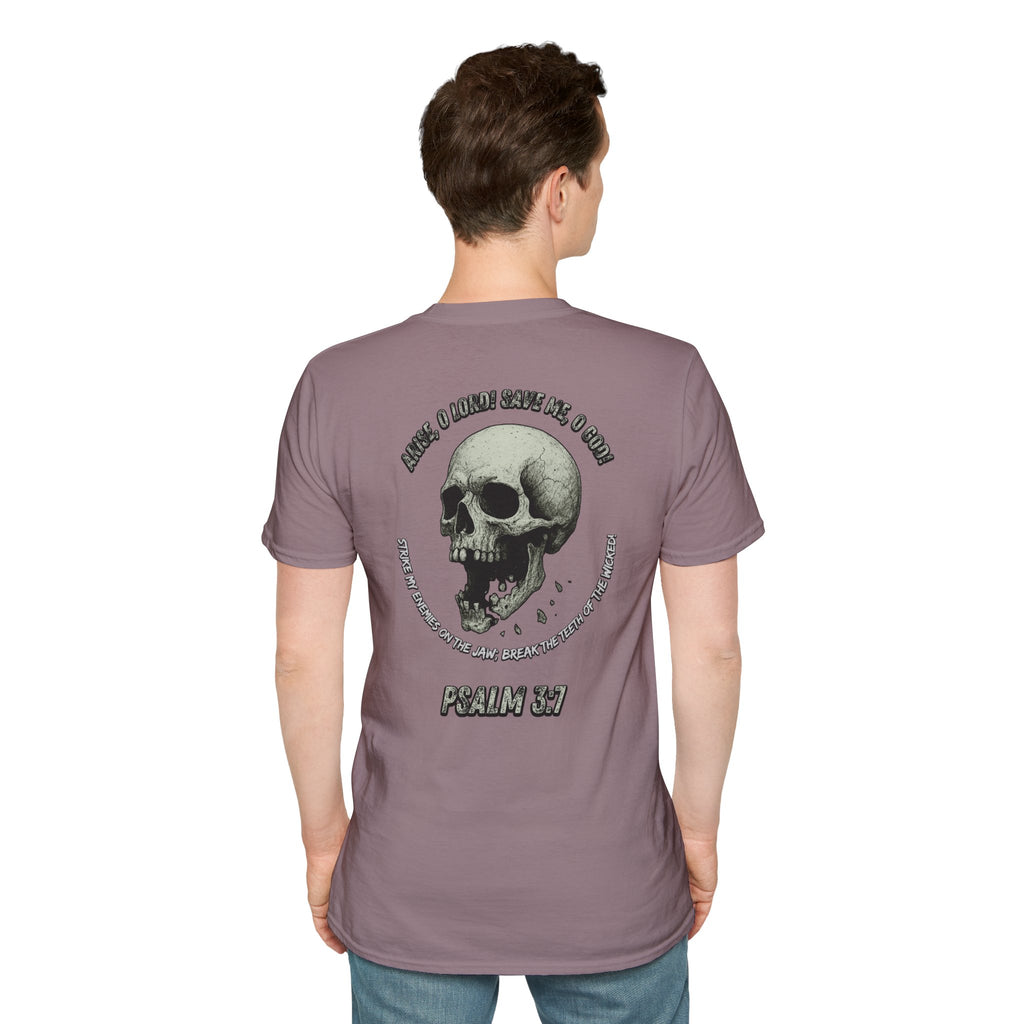 Psalm 3:7 - "Arise, O LORD!" (Monochrome) (Design on Back/Logo on Front)