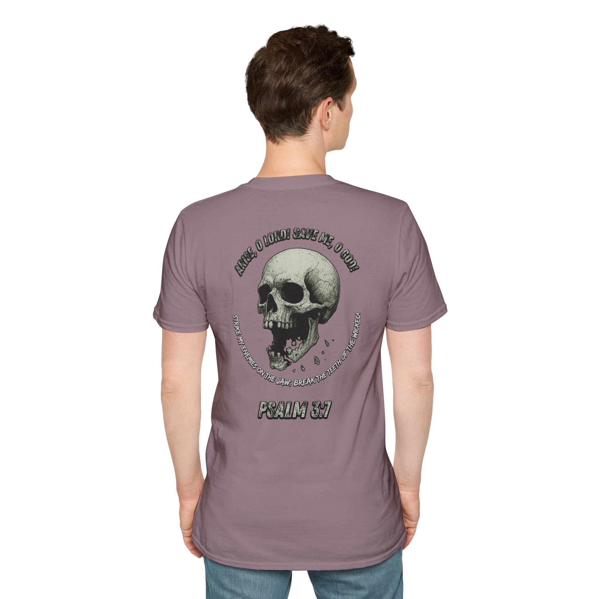 Psalm 3:7 - "Arise, O LORD!" (Monochrome) (Design on Back/Logo on Front)