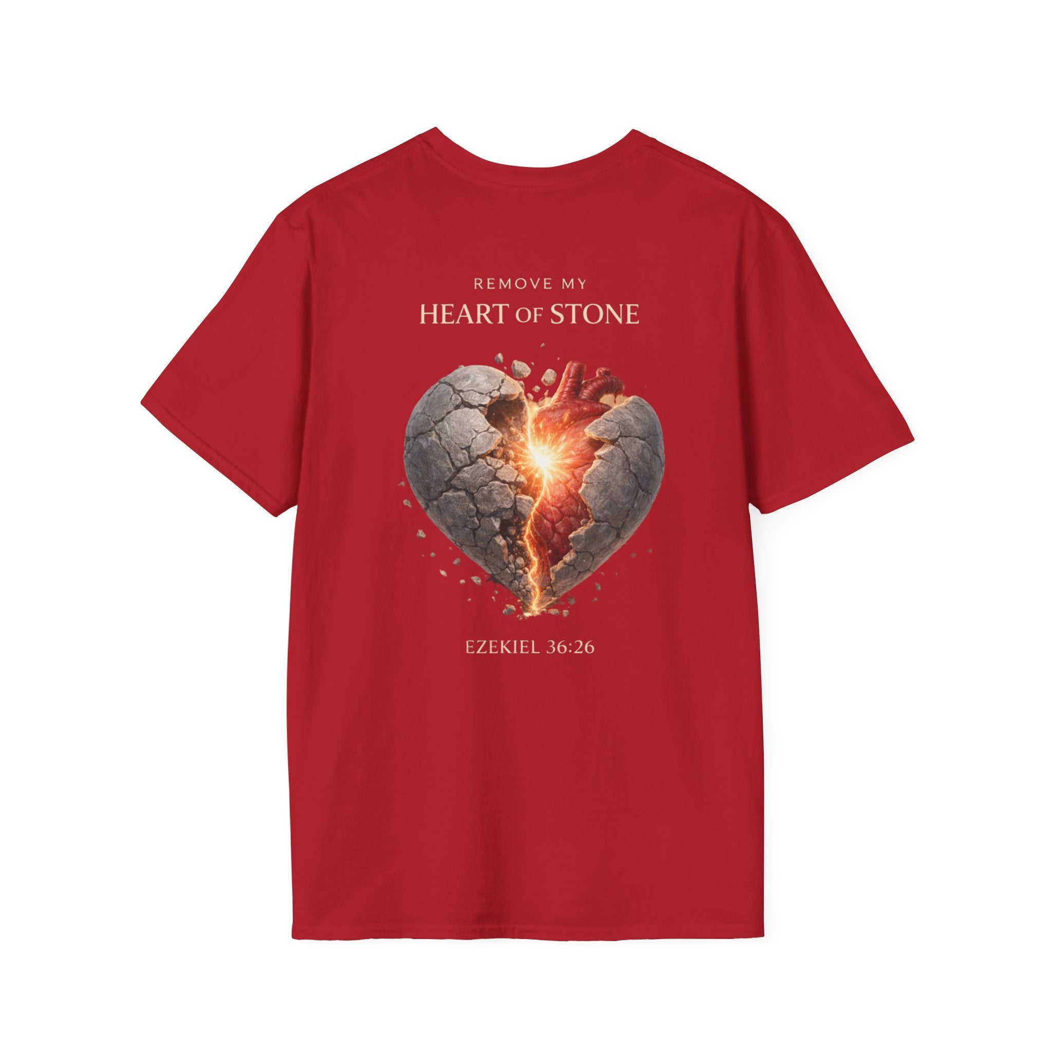 Ezekiel 36:26 - "Heart of Flesh" (Ladies) (Design on Back/Logo on Front)
