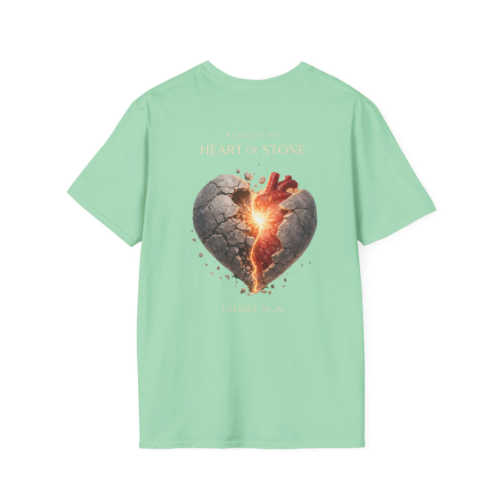 Ezekiel 36:26 - "Heart of Flesh" (Ladies) (Design on Back/Logo on Front)