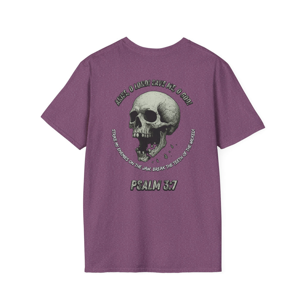 Psalm 3:7 - "Arise, O LORD!" (Monochrome) (Design on Back/Logo on Front)