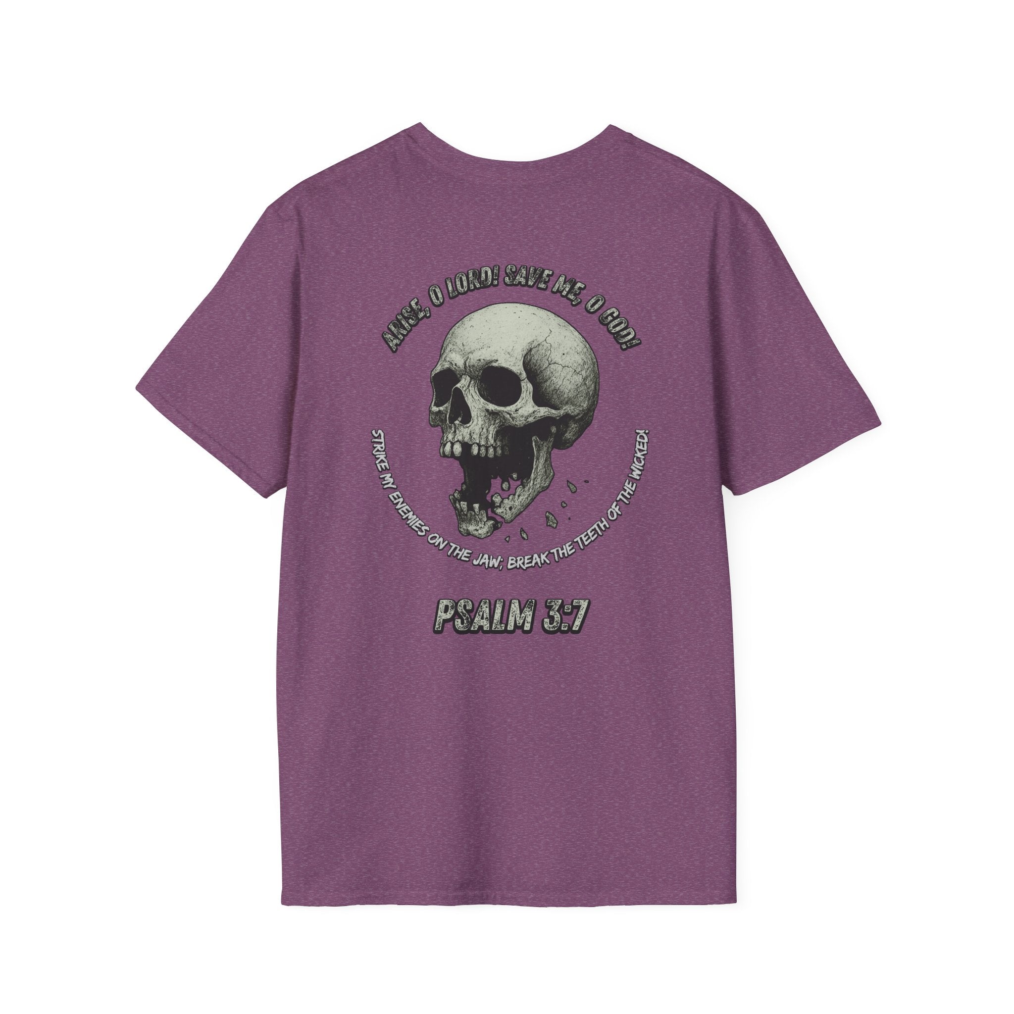 Psalm 3:7 - "Arise, O LORD!" (Monochrome) (Design on Back/Logo on Front)